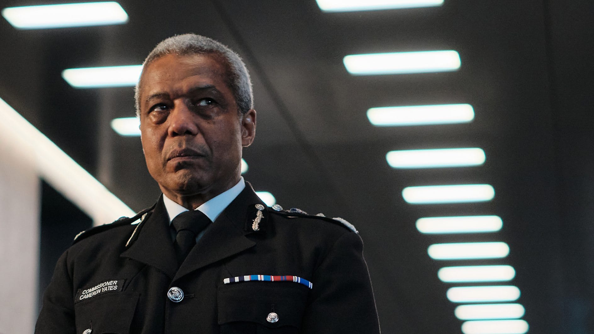 Hugh Quarshie as Commissioner Cameron Yates in 'The Capture' Season 3