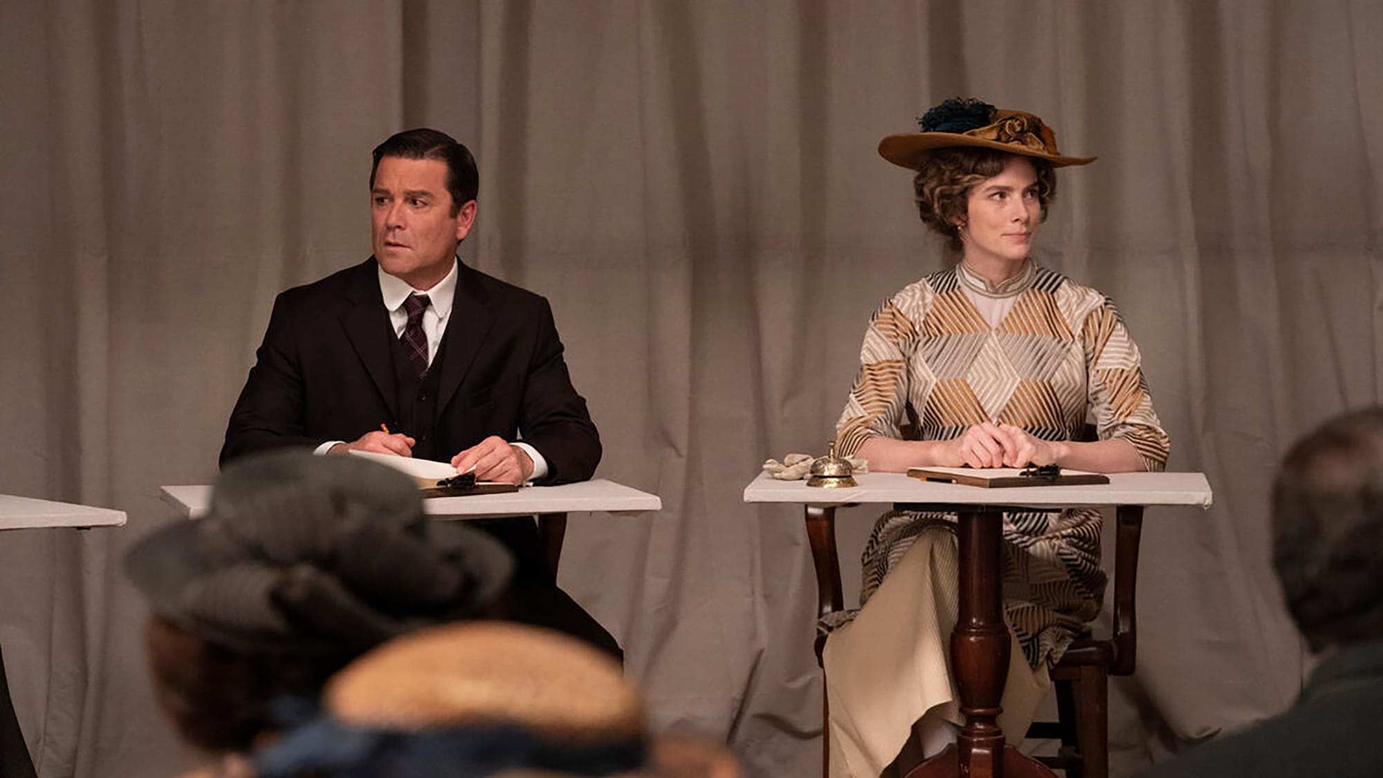 Yannick Bisson and Clare McConnell in 'Murdoch Mysteries' Season 19