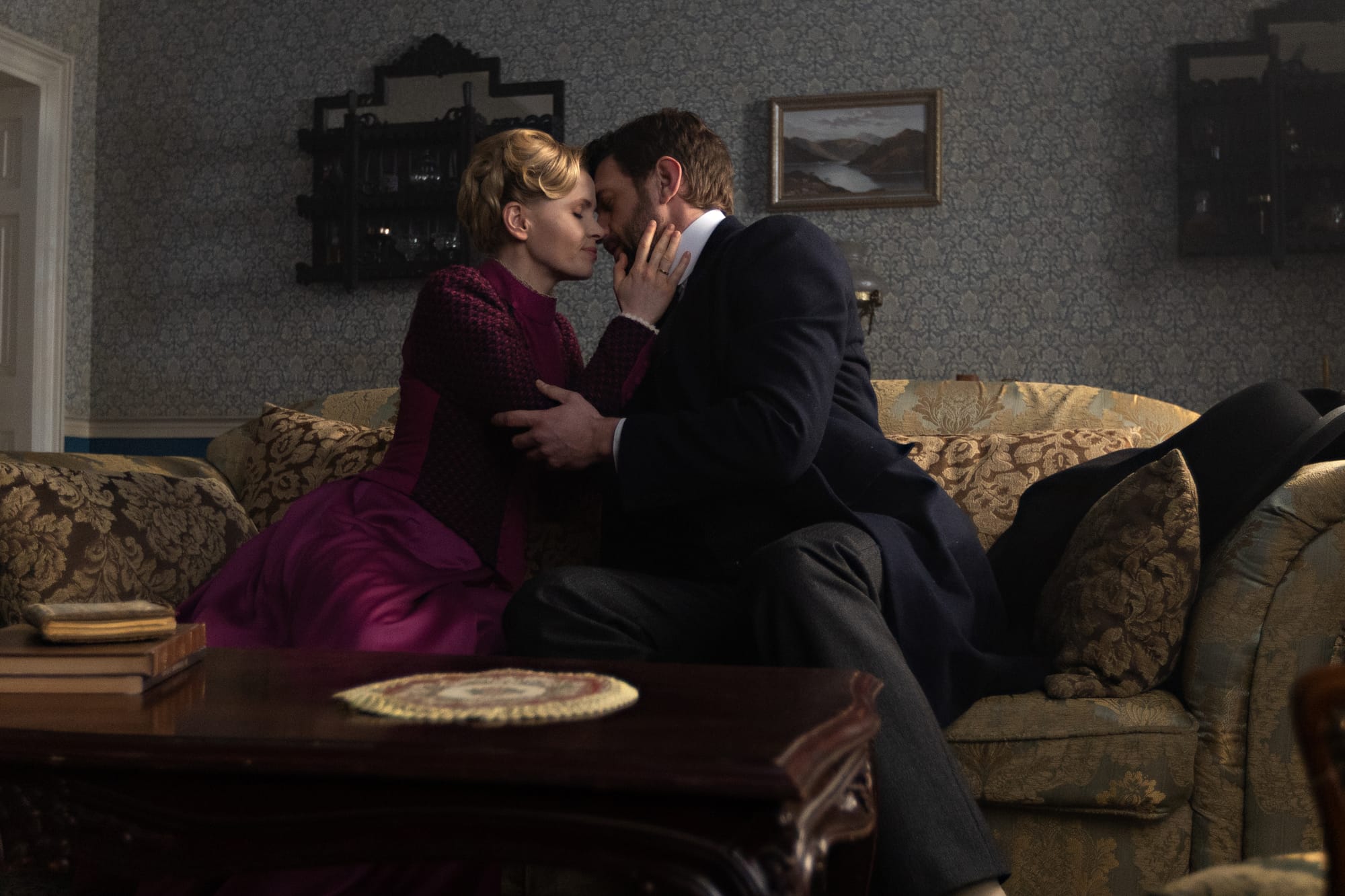 Kate Phillips and Tom Durant Pritchard in "Miss Scarlet" Season 6 