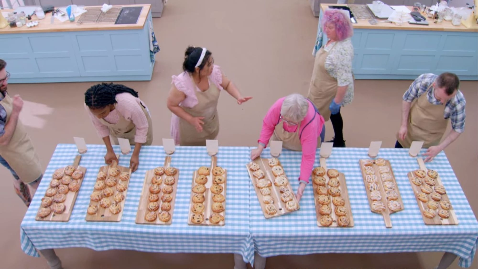 The Technical Challenge's Gingham Altar for The Great British Baking Show's Bread Week