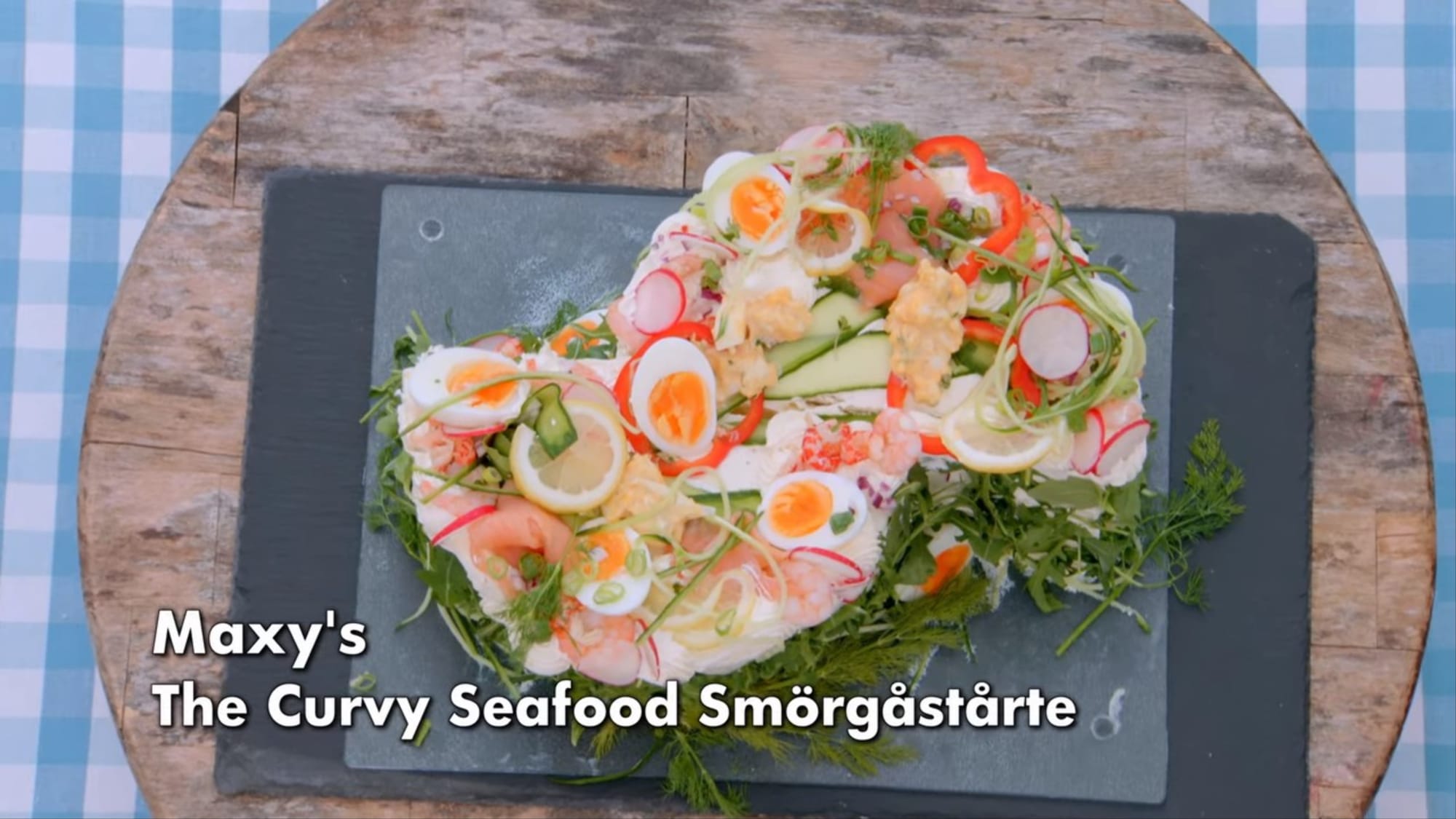 Maxy's The Curvy Seafood Smörgåstårta Showstopper for The Great British Baking Show Season 10's Bread Week