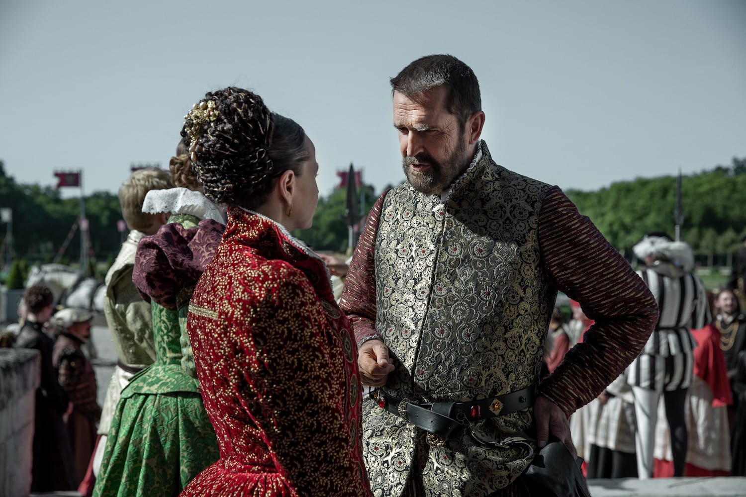 The Holy Roman Emperor (Rupert Everett) recognizes an adversary in Catherine (Samantha Morton).