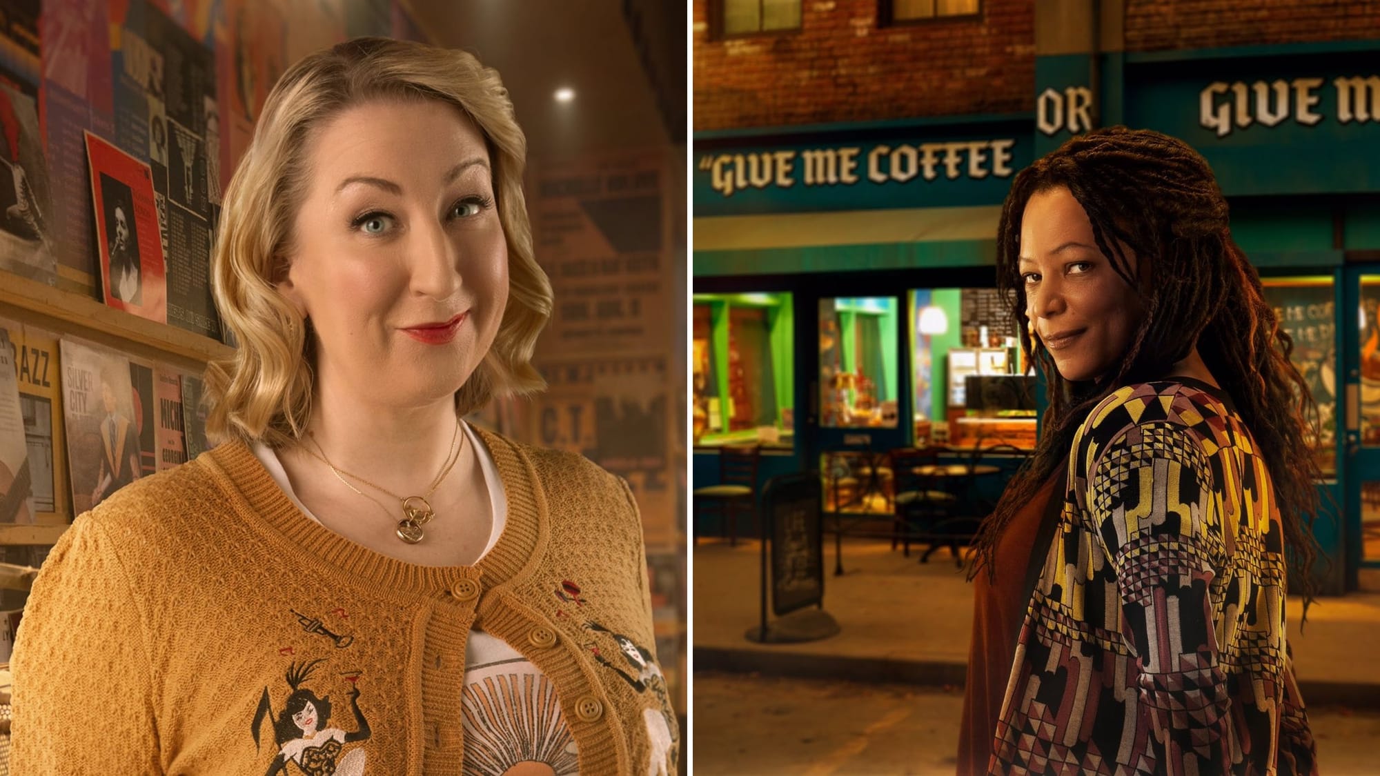 Maggie Service as Maggie and Nina Sosanya as Nina in 'Good Omens 2'