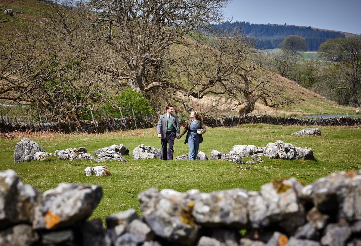 Nicholas Ralph and Rachel Shenton in "All Creatures Great and Small" Season 3