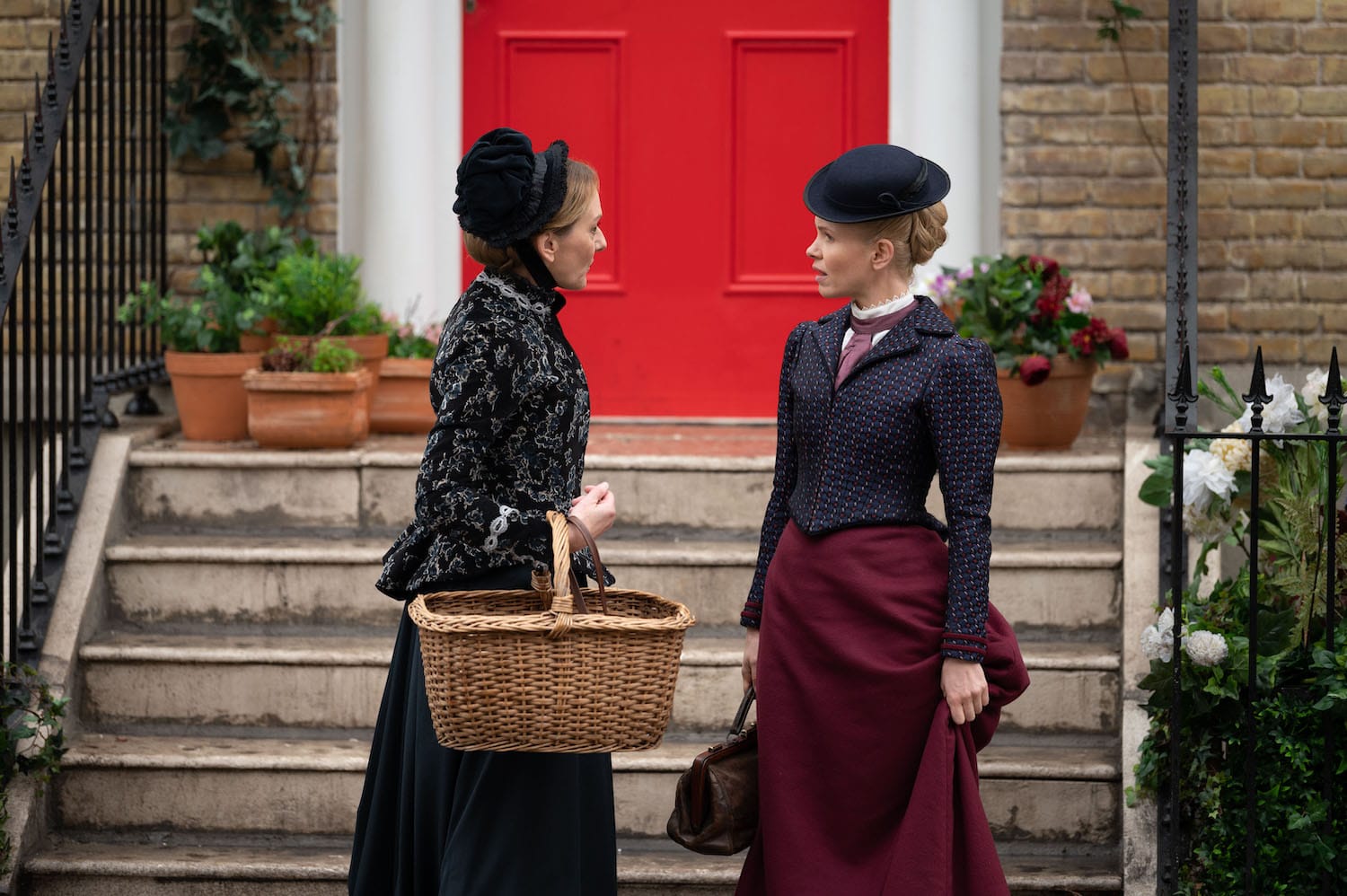 &nbsp;Kate Phillips and Cathy Belton in "Miss Scarlet and the Duke"
