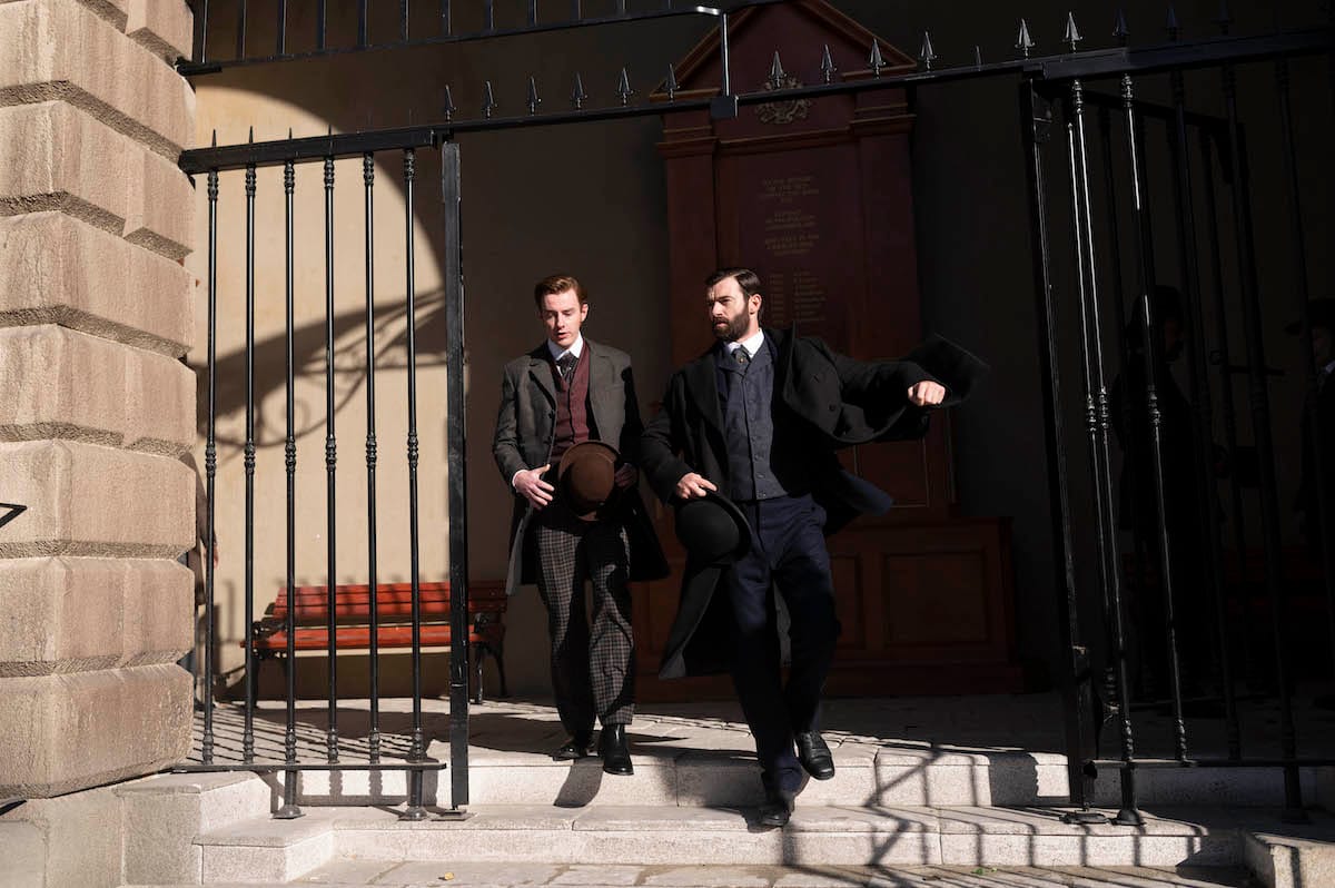 Evan McCabe and Stuart Martin in "Miss Scarlet &amp; the Duke" Season 3