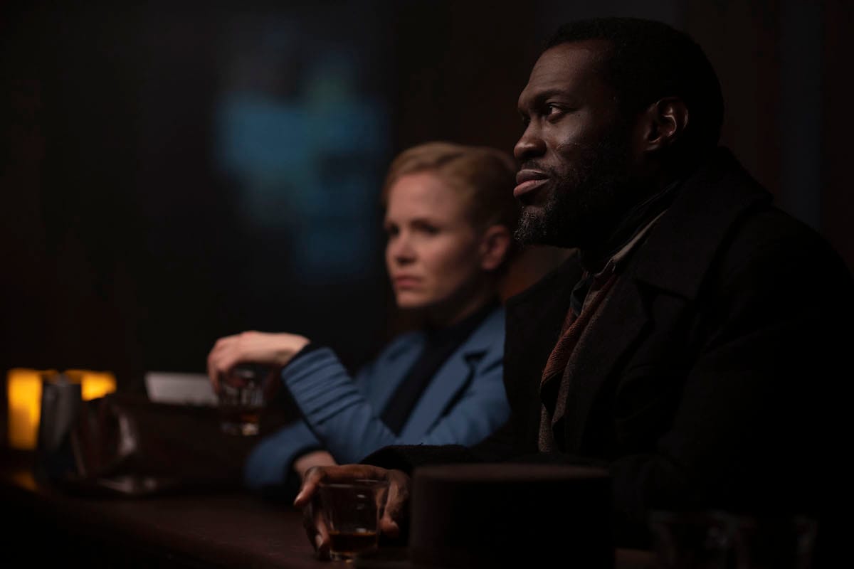 Kate Phillips and Ansu Kabia in "Miss Scarlet &amp; the Duke" Season 3