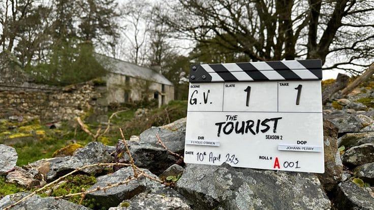 'The Tourist' Season 2 Clapper in Ireland indicating the start of filming