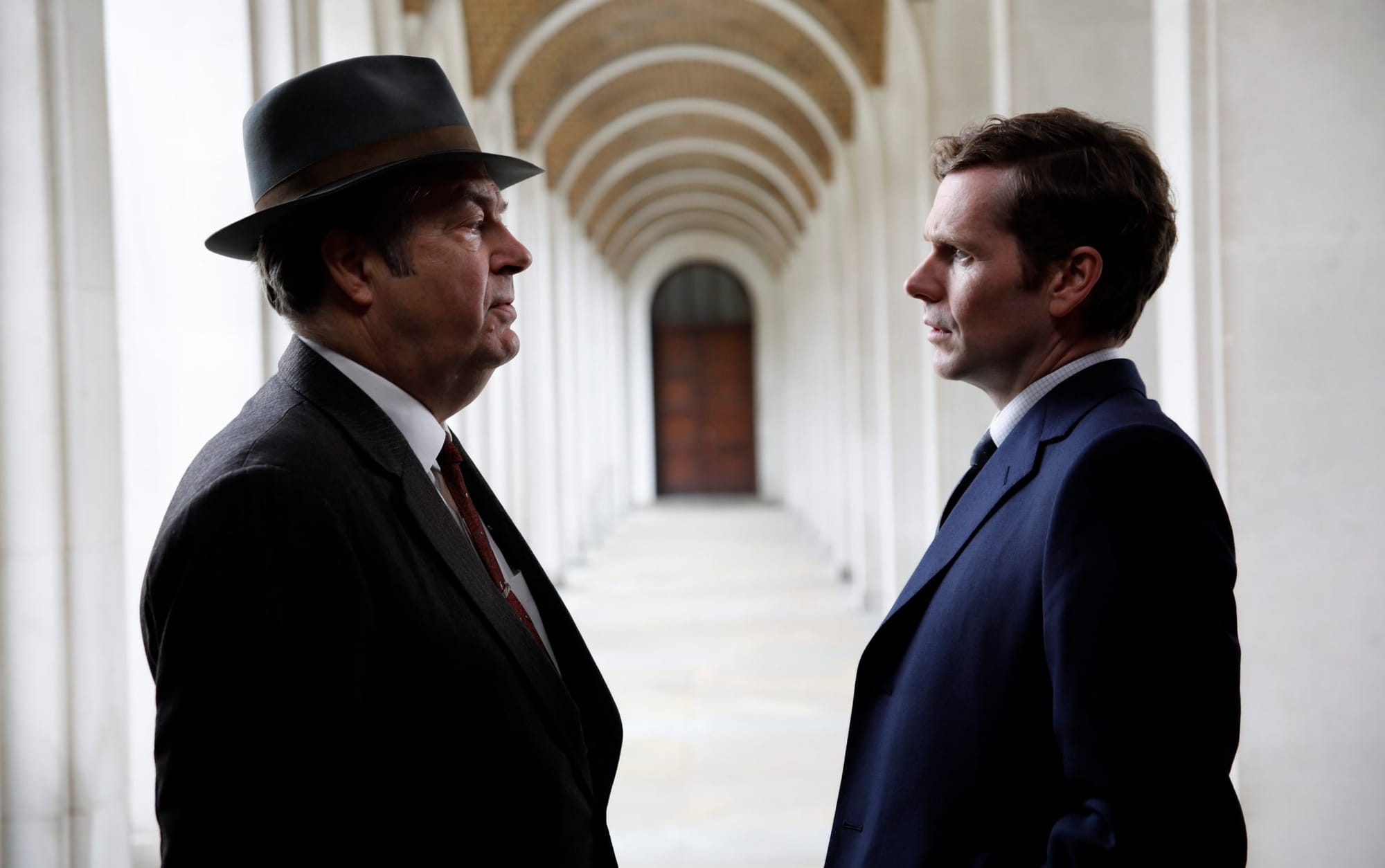 Roger Allam as Fred Thursday and Shaun Evans as Endeavour Morse in&nbsp;Endeavour: The Final Season