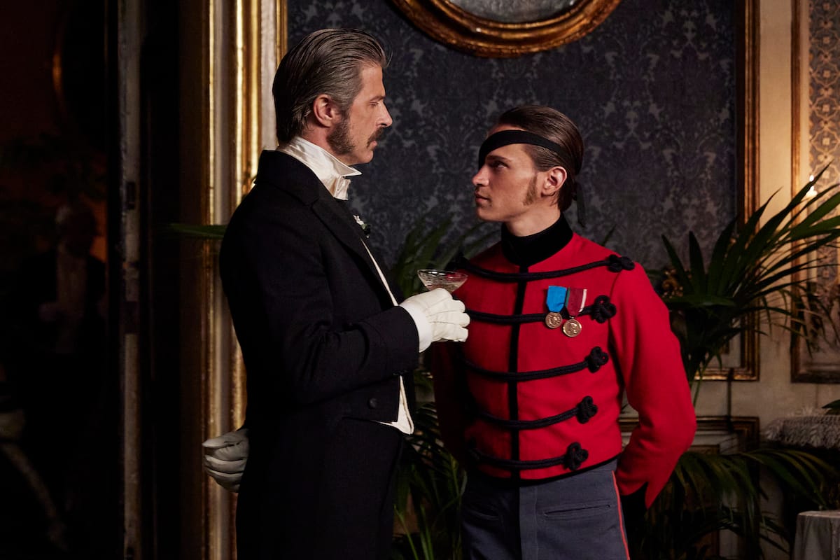 Kim Rossi Stuart and Saul Nanni in "The Leopard"