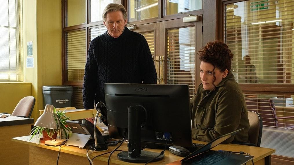 Adrian Dunbar as Alex Ridley and Bronagh Waugh as Carol Farnam in 'Ridley'