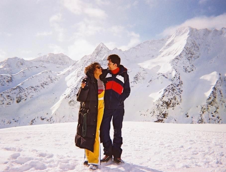 Asa Butterfield as James and Cora Kirk as Hayley in Your Christmas or Mine 2