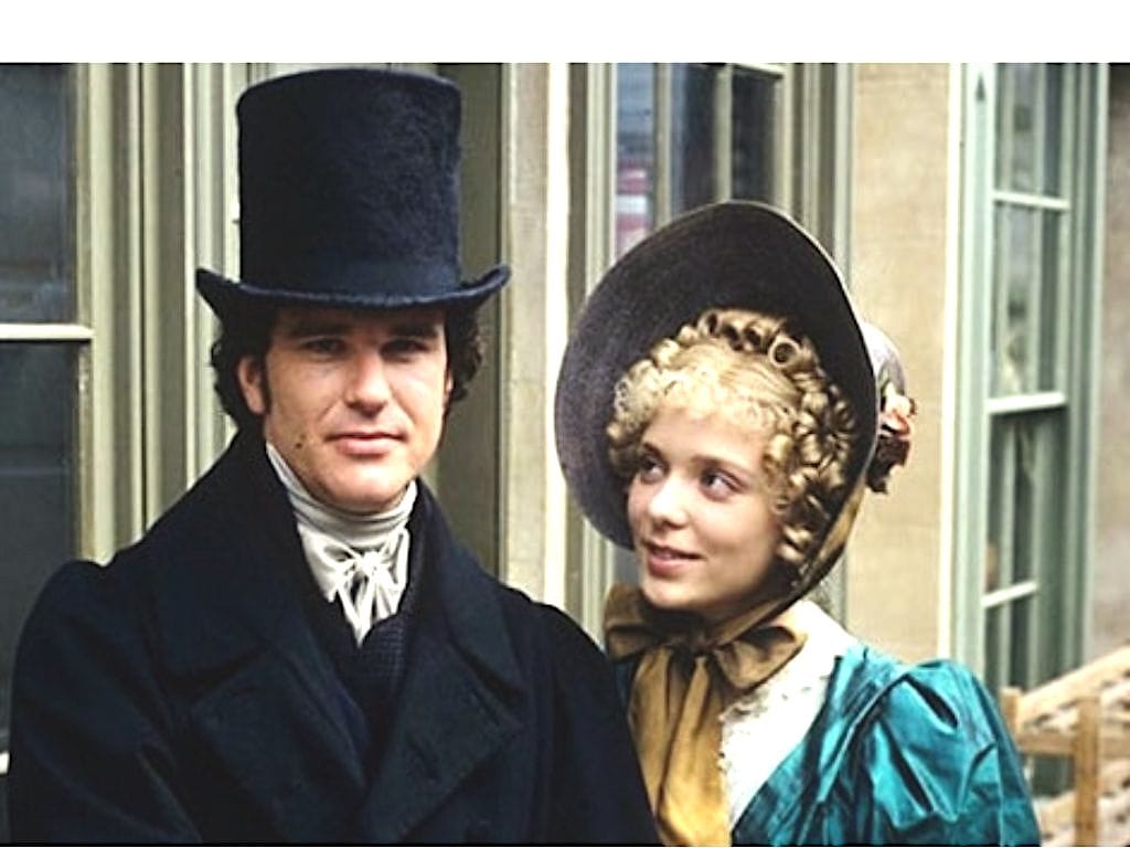 Dr. Lydgate (Douglas Hodge) and Rosamund (Trevyn McDowell).