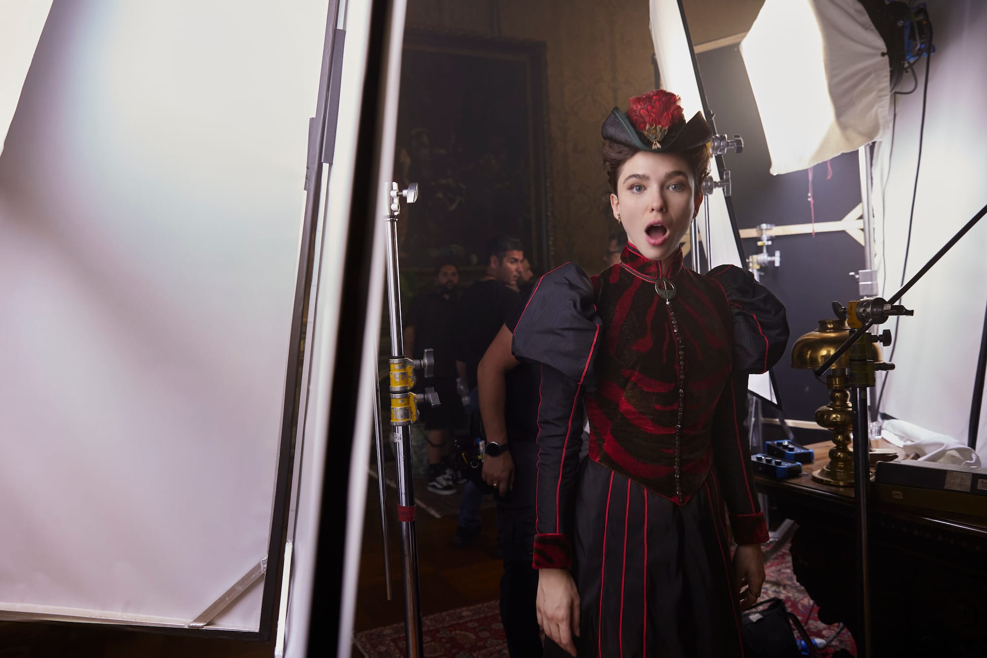 Matilda De Angelis behind the scenes of "The Law According to Lidia Poet" Season 2