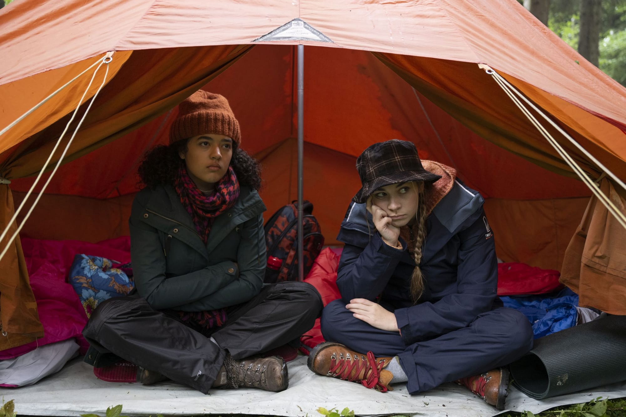 Taylor Goodwin as Femi Talla and Silvie Furneaux as Morgan Stranhed in 'Annika' Season 2