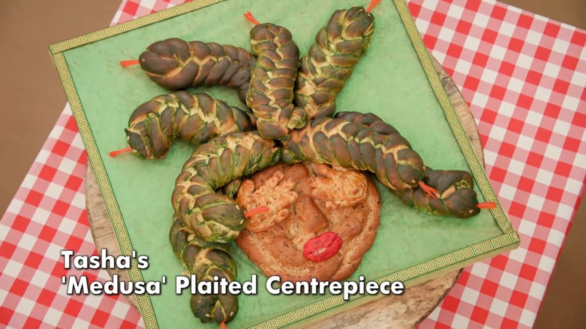 Tasha’s Medusa Showstopper from 'The Great British Baking Show' Season 14's Bread Week