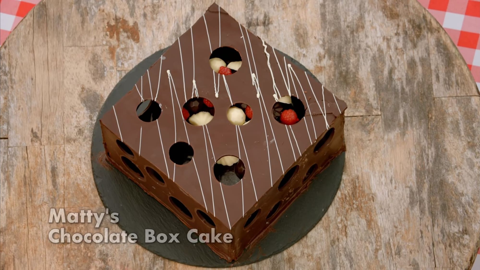 Matty's Chocolate Box Cake Showstopper from 'The Great British Baking Show' Season 14's&nbsp;Chocolate Week