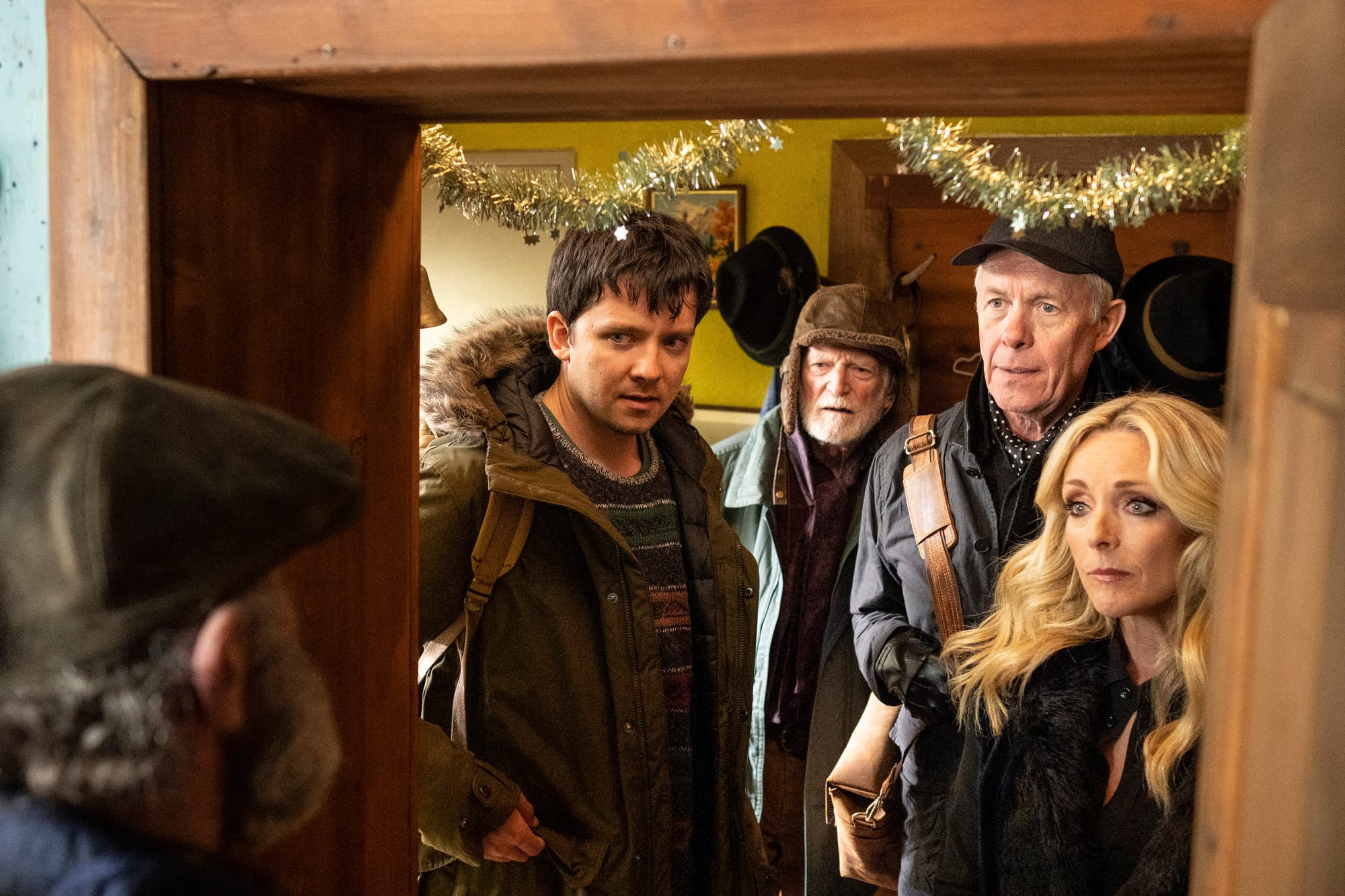 The Hughes Family in the cabin in Your Christmas or Mine 2