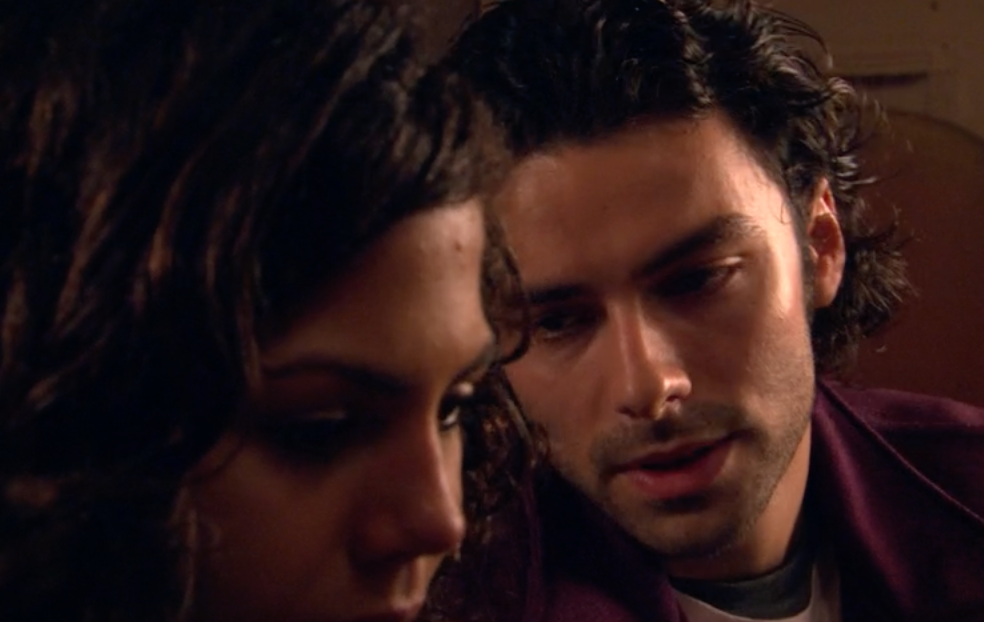 Annie (Lenora Critchlow) and Mitchell (Aidan Turner).
