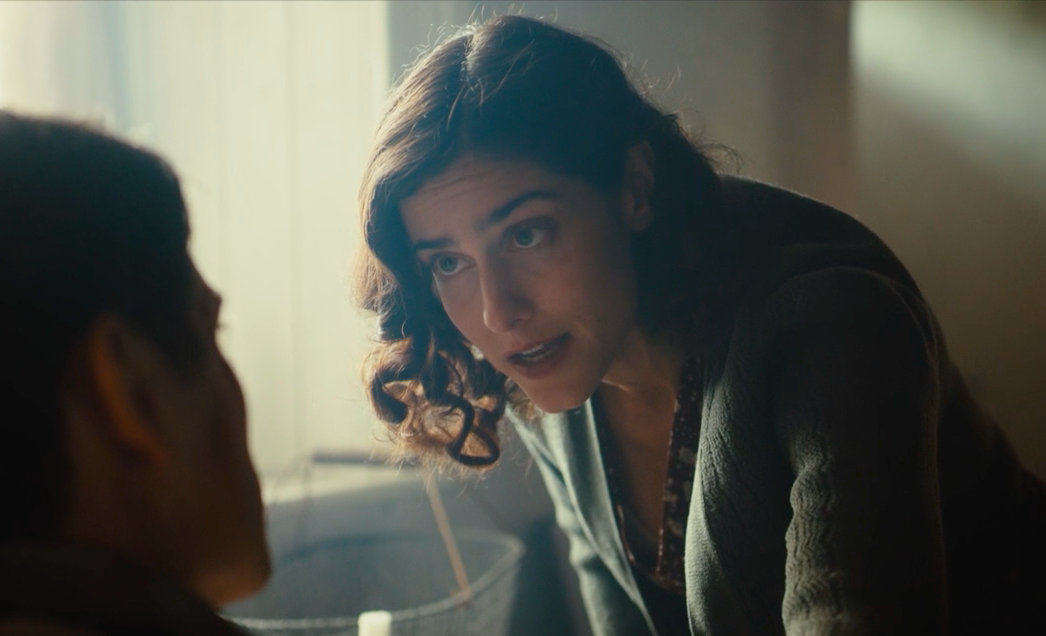 Eugénie Derouand as Henriette and Gregg Sulkin as David in 'World on Fire' Season 2