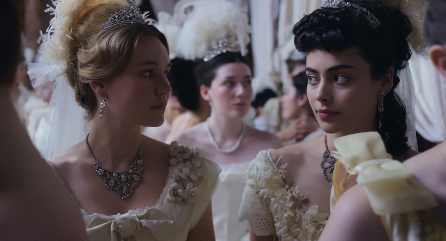 Imogen Waterhouse and Aubri Ibrag in "The Buccaneers,"