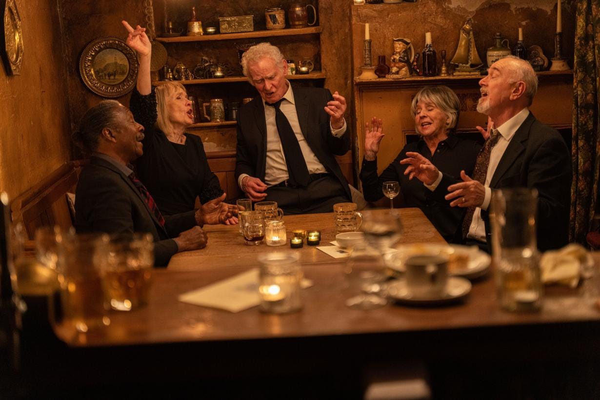 Lindsay Duncan, Clarke Peters, Sue Johnston, Karl Johnson and Peter Egan in "Truelove"