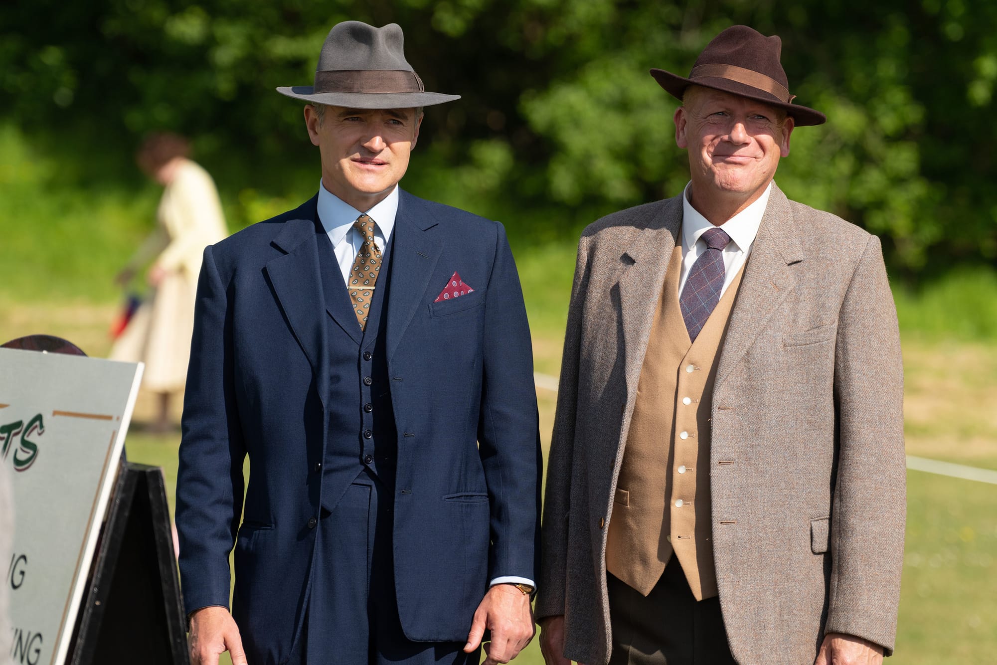 Tom Chambers as Inspector Sullivan and John Burton as Sergeant Goodfellow in 'Father Brown' Season 11