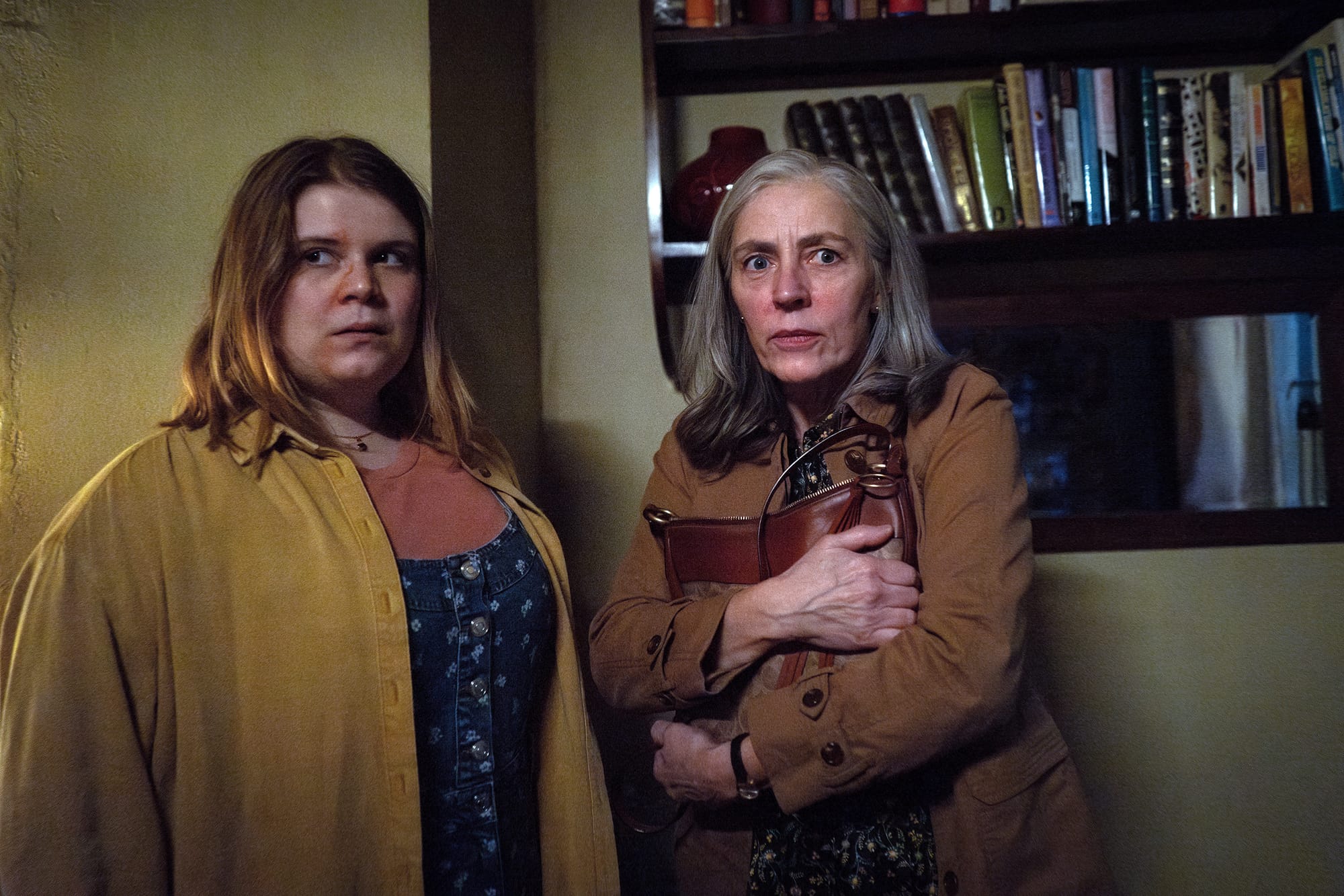 Eliot Salt as Sarah and Saskia Reeves as Catherine Standish in 'Slow Horses' Season 3