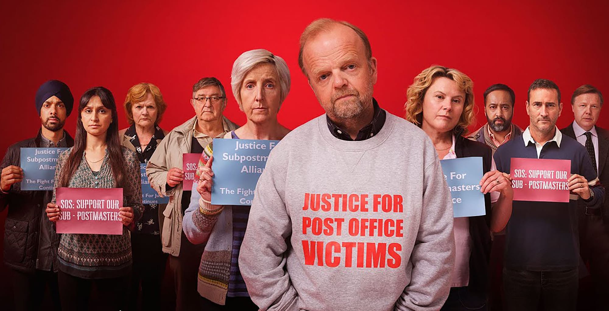 The cast of Mr. Bates vs the Post Office