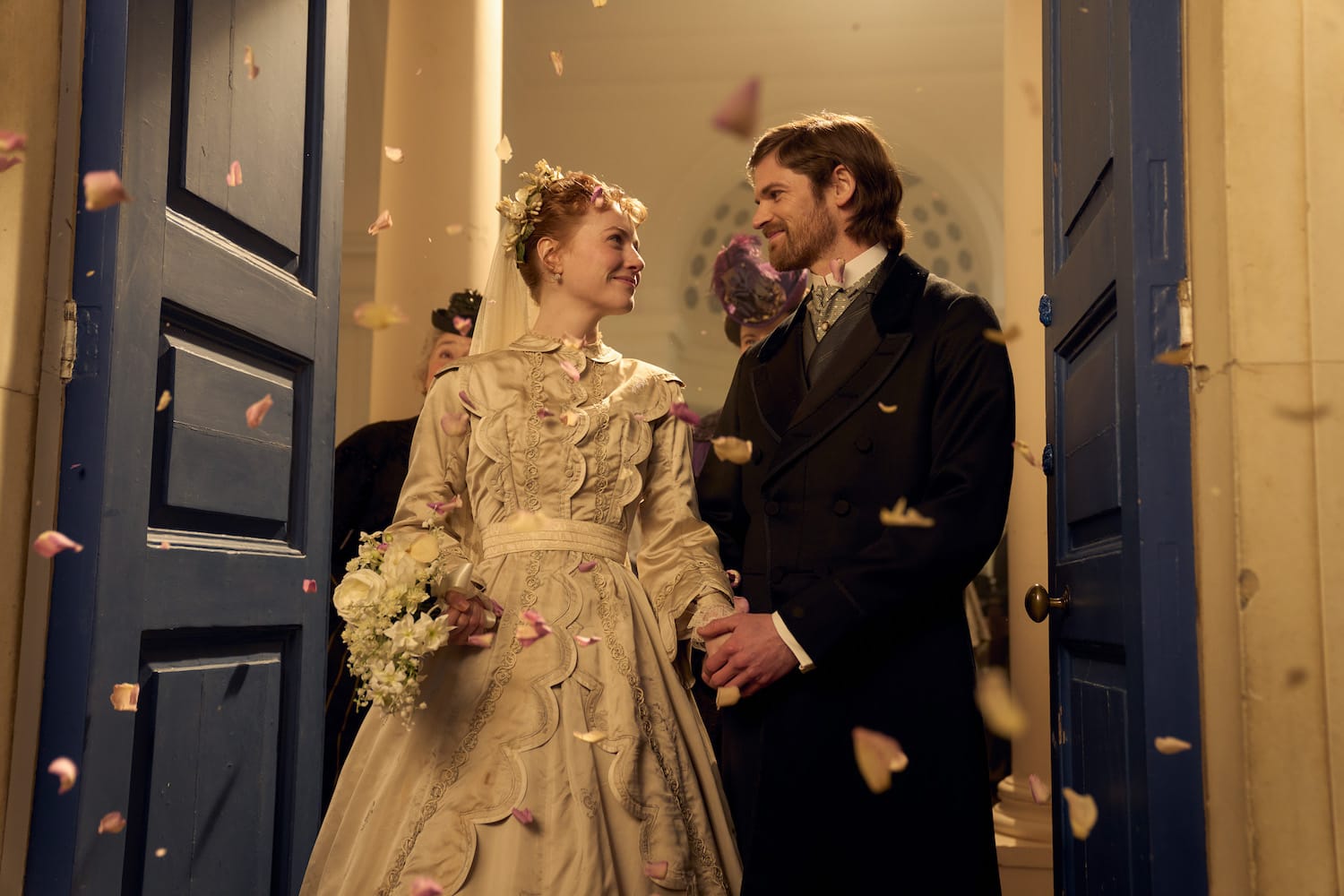 Benjamin Wainwright and Harriet Slater in "Belgravia: The Next Chapter"