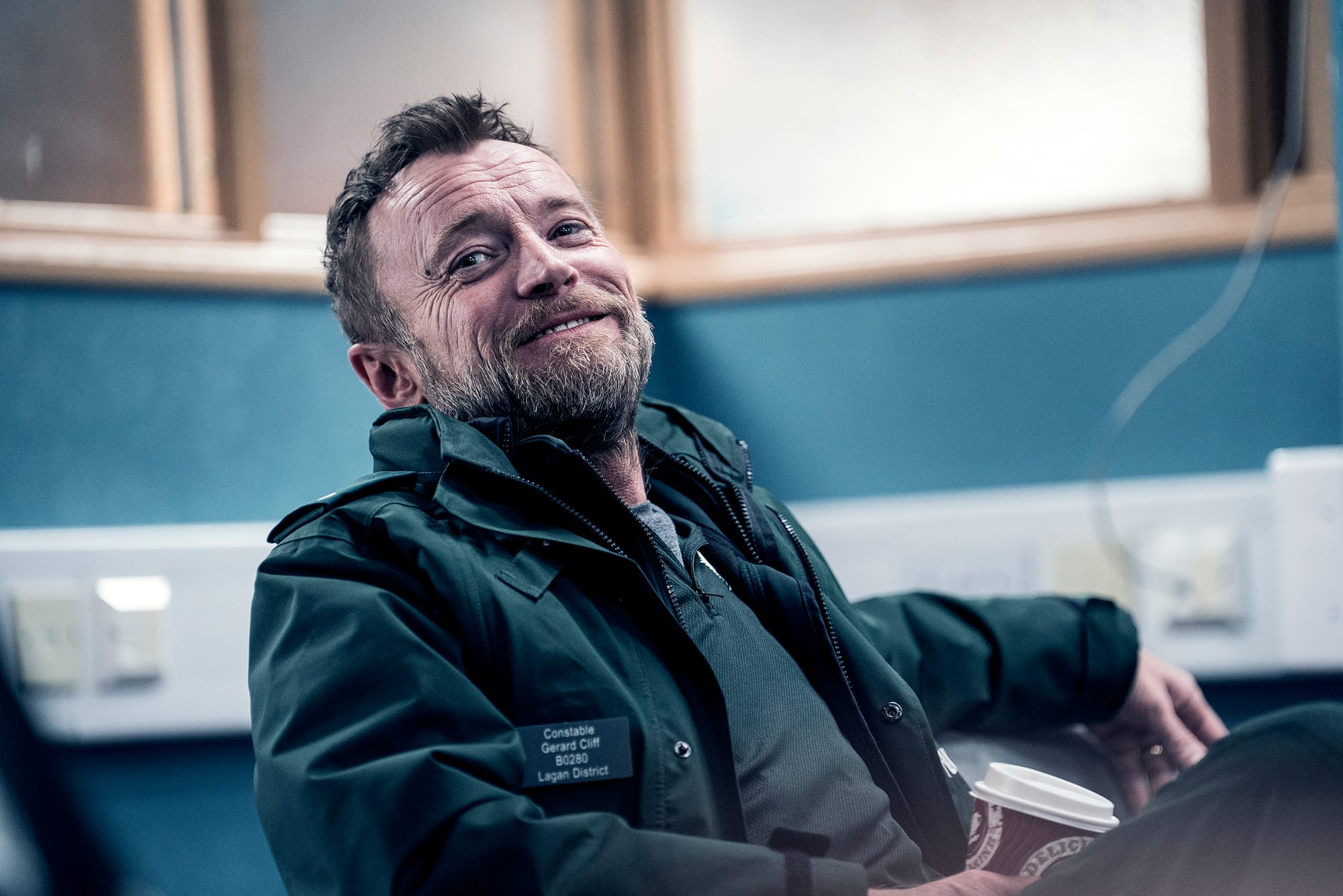 Richard Dormer as seasoned officer Gerard 'Gerry' Cliff in 'Blue Lights' Season 1