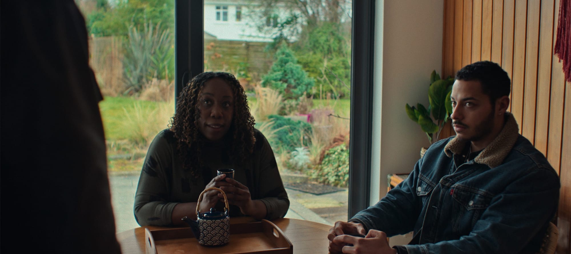 Chizzy Akudolu as Lola and Daryl McCormack as Colman in The Woman in the Wall