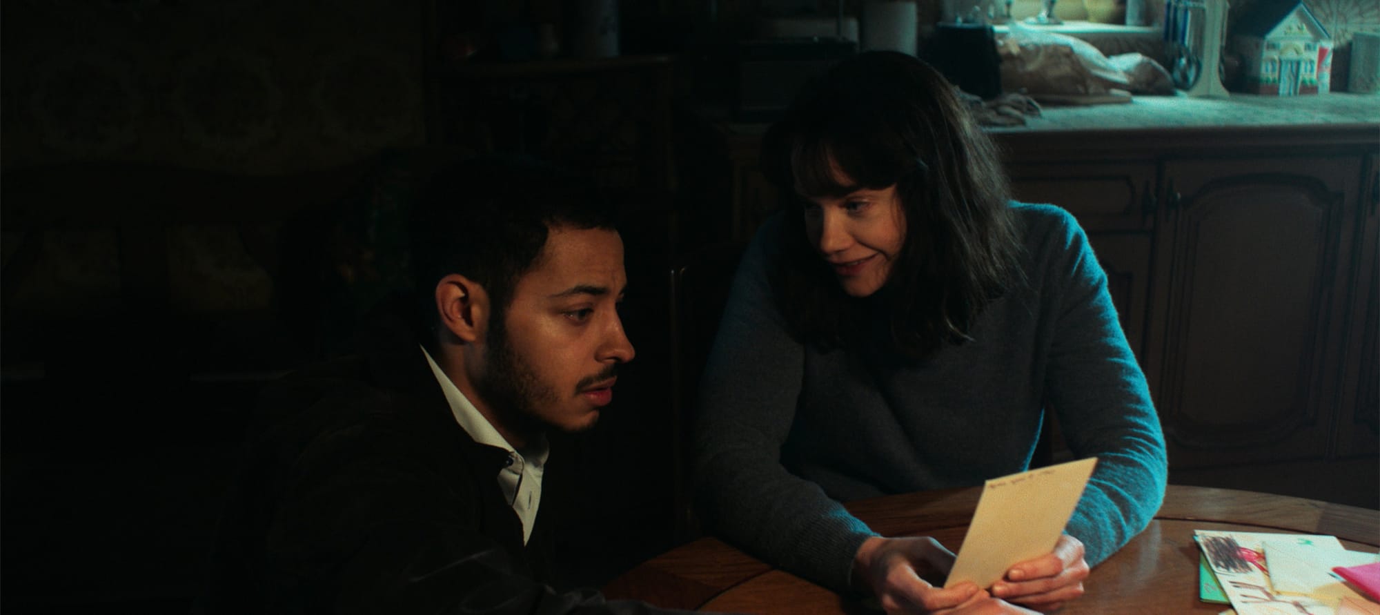 Daryl McCormack as Colman and Ruth Wilson as Lorna in The Woman in the Wall