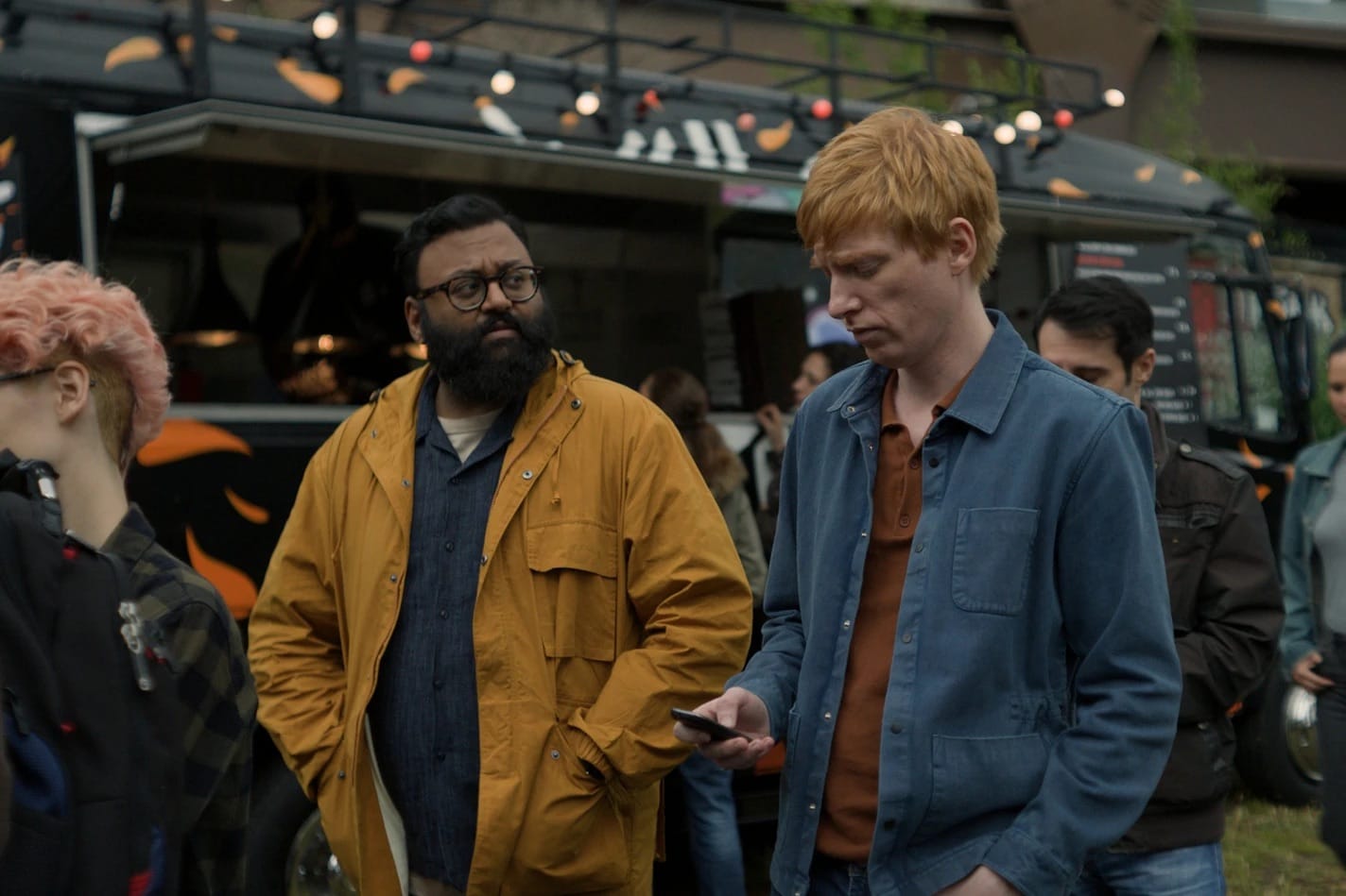 Sunil Patel as Paul and Domhnall Gleeson as Jack in 'Alice &amp; Jack'