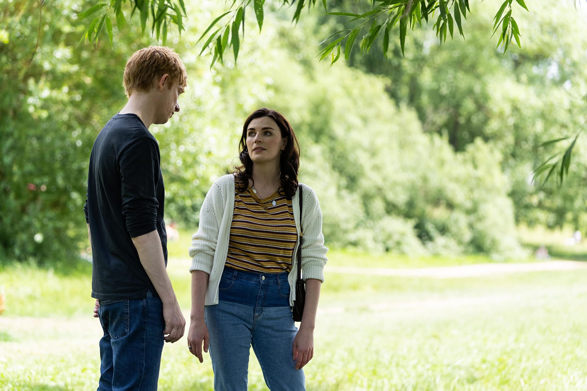 Domhnall Gleeson as Jack, Aisling Bea as Lynn in 'Alice &amp; Jack'