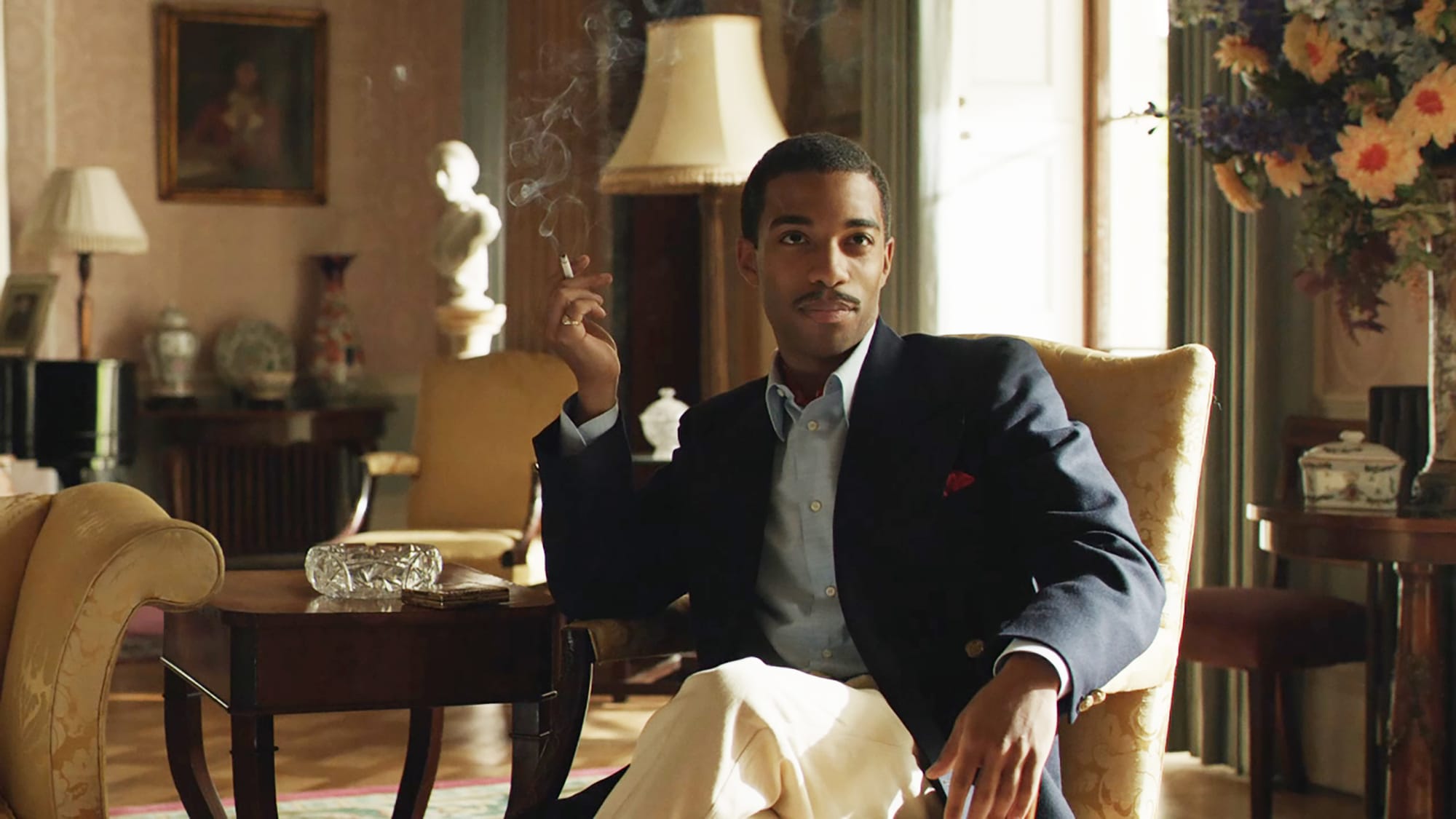 Elliot Barnes-Worrell as Etienne De Souza in Agatha Christie's Poirot Season 13 Episode 3