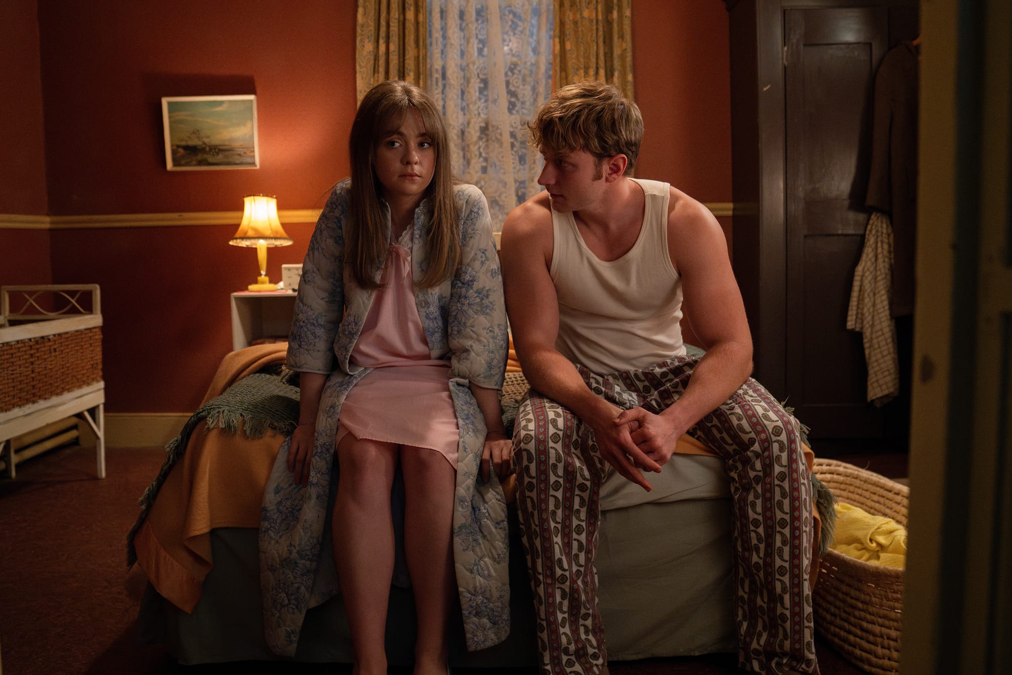 Lydia Fleming as Lindy Webber and Tom Anson as Melvin Jones in 'Call the Midwife' Season 13