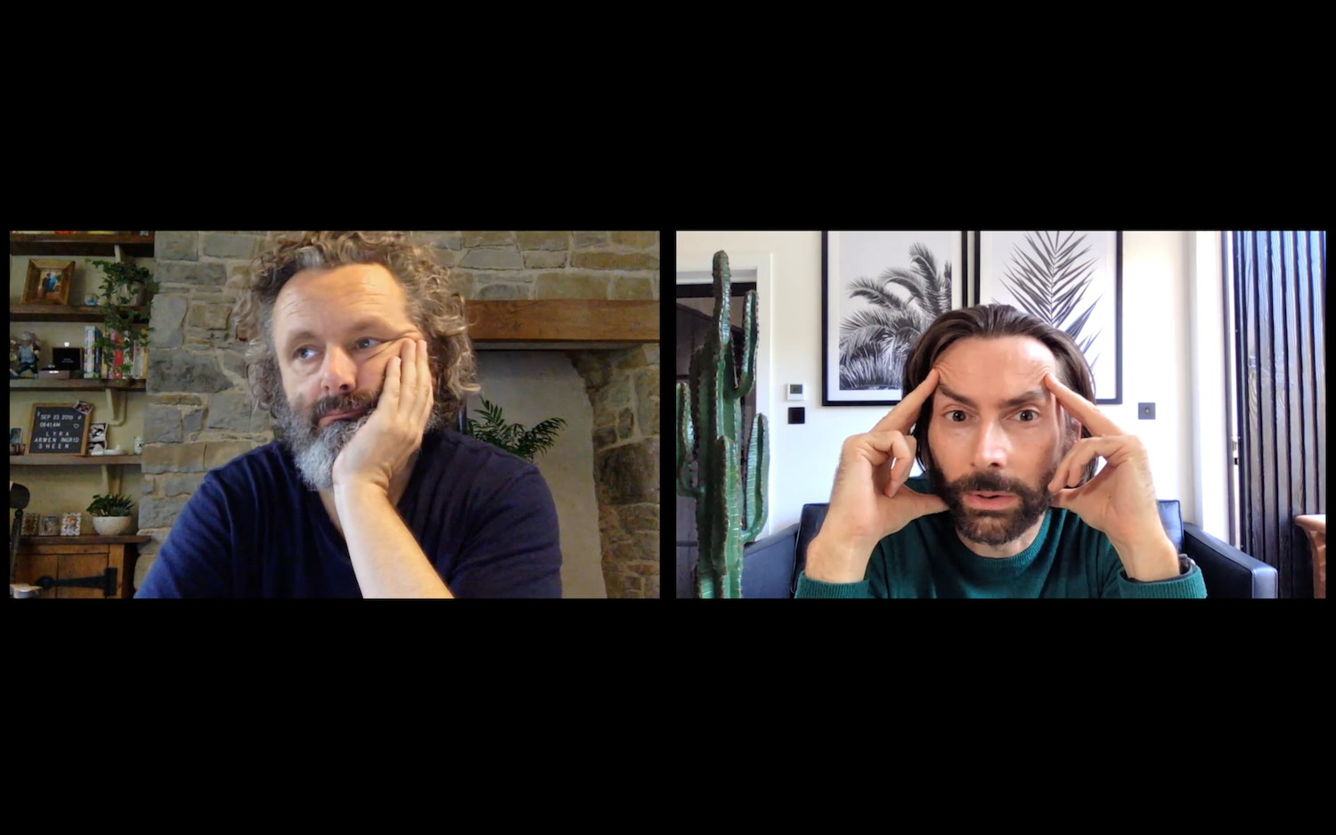 David Tennant and Michael Sheen in "Staged" Season 1