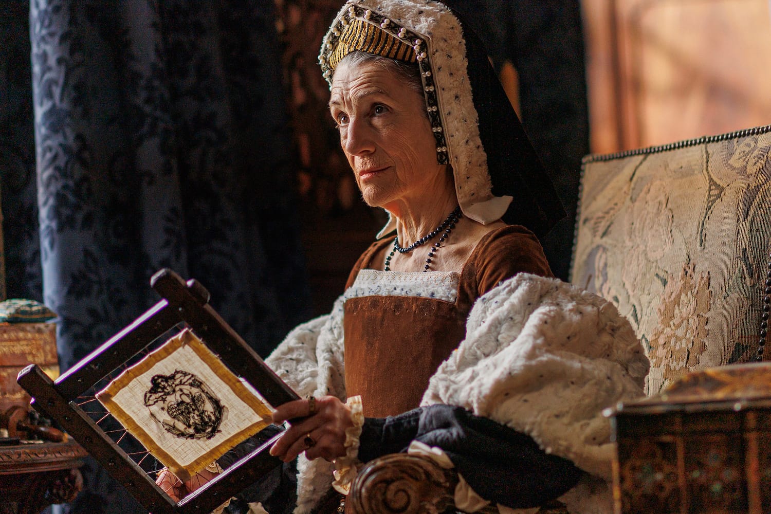 Harriet Walter in "Wolf Hall: The Mirror and the Light"