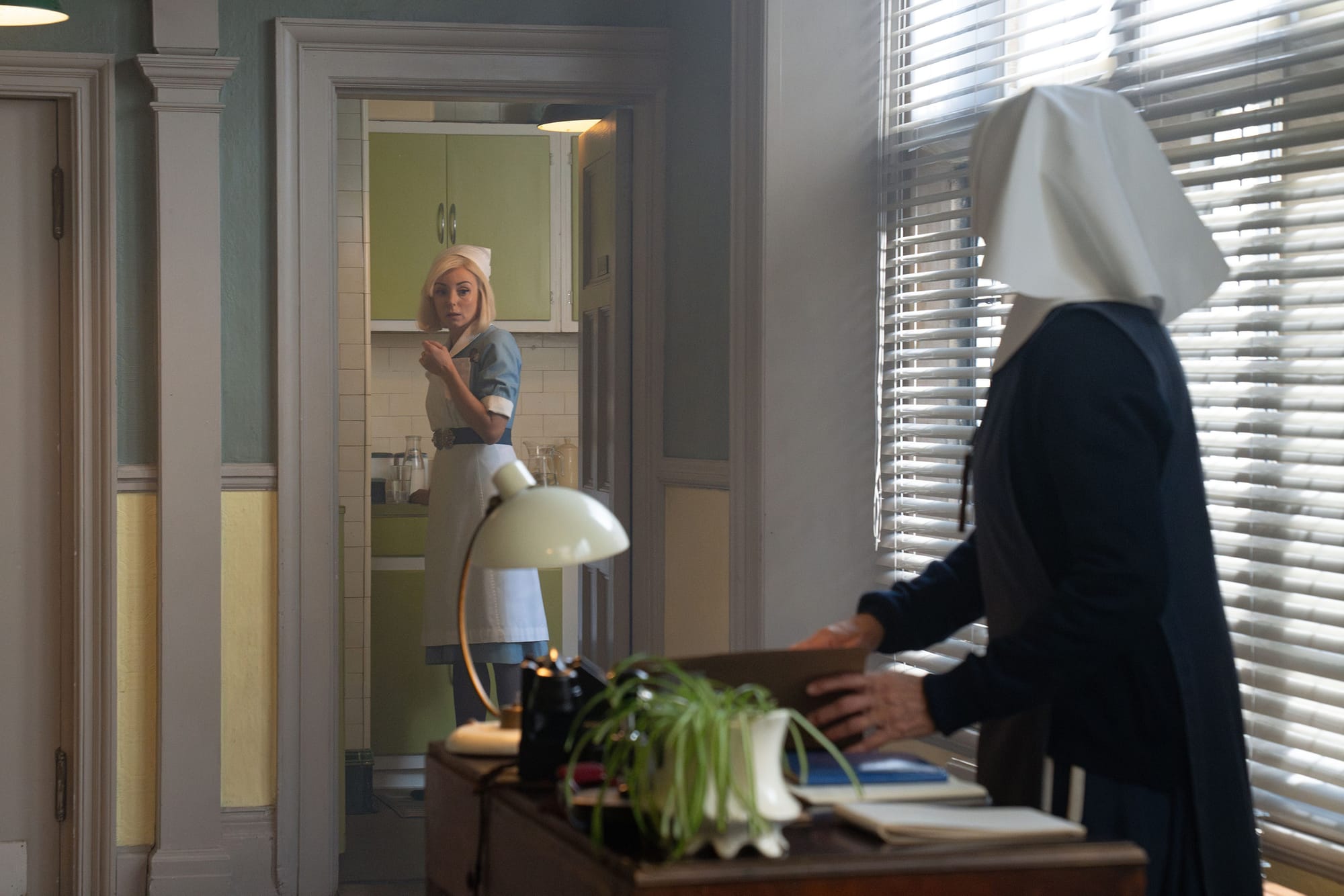 Jenny Agutter as Sister Julienne and Helen George as Trixie Aylward in 'Call the Midwife' Season 13