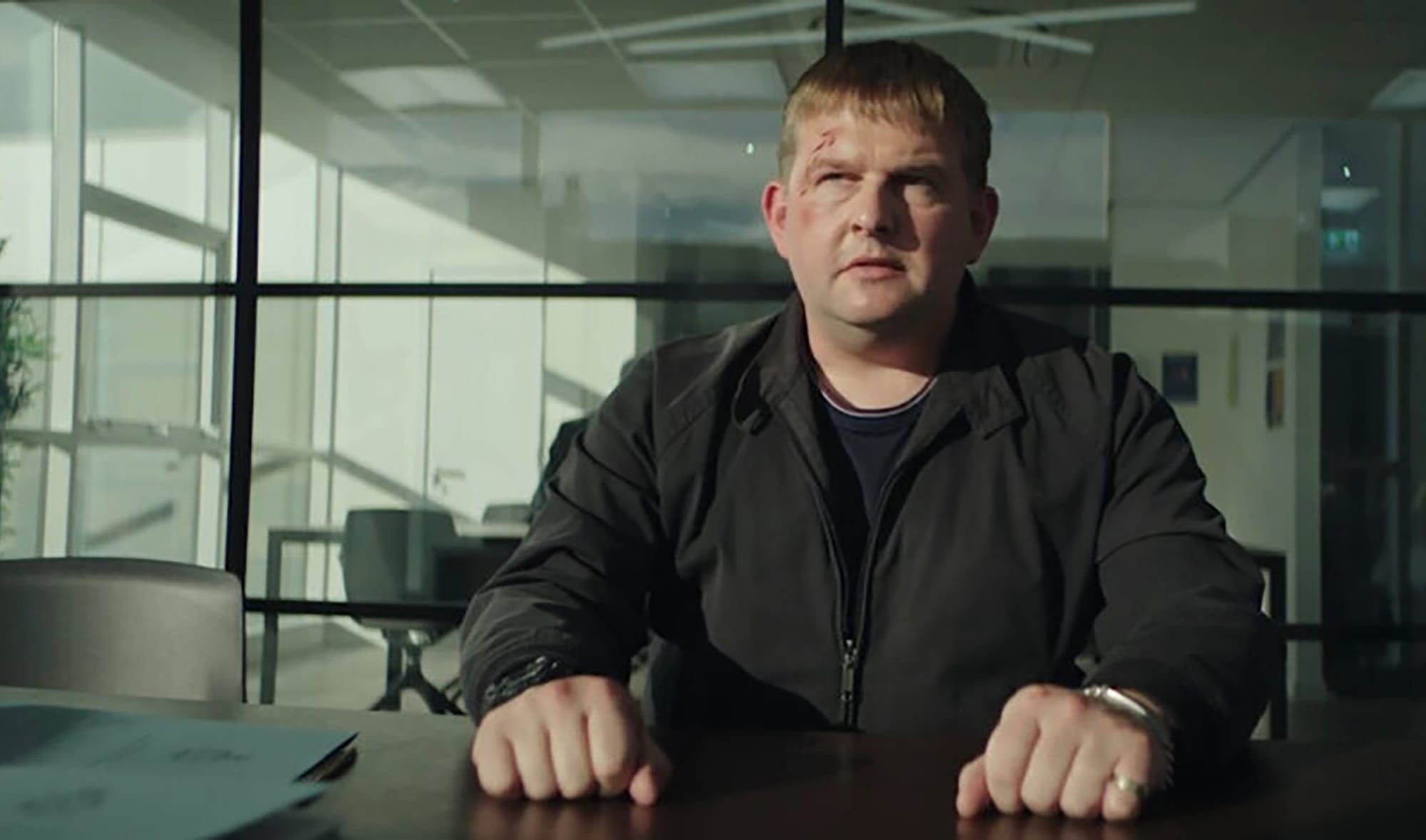 Greg McHugh as Teddy confessing in 'Guilt's series finale