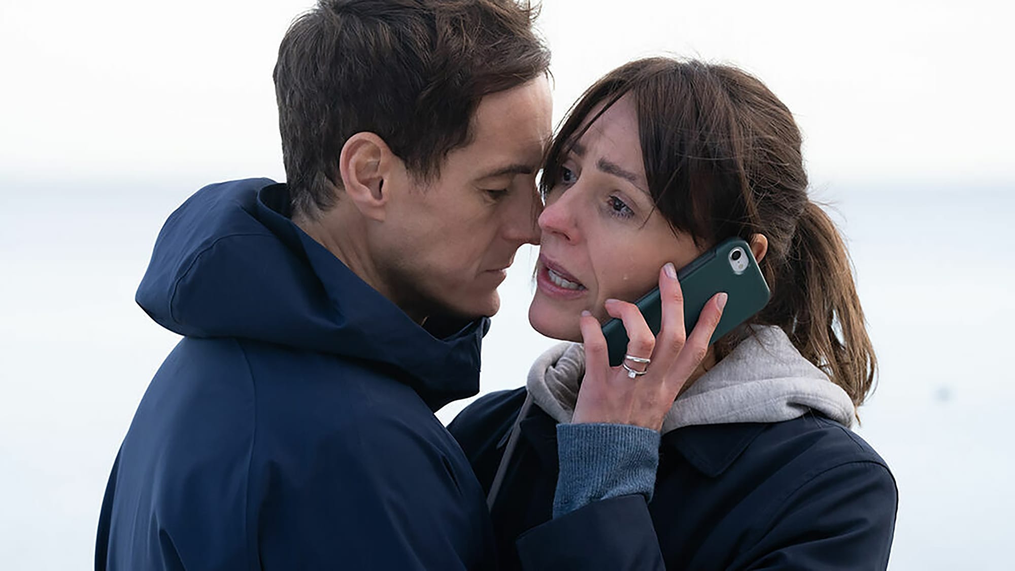 Andrew Knott as Jim and Suranne Jones as Becca in 'Maryland's finale