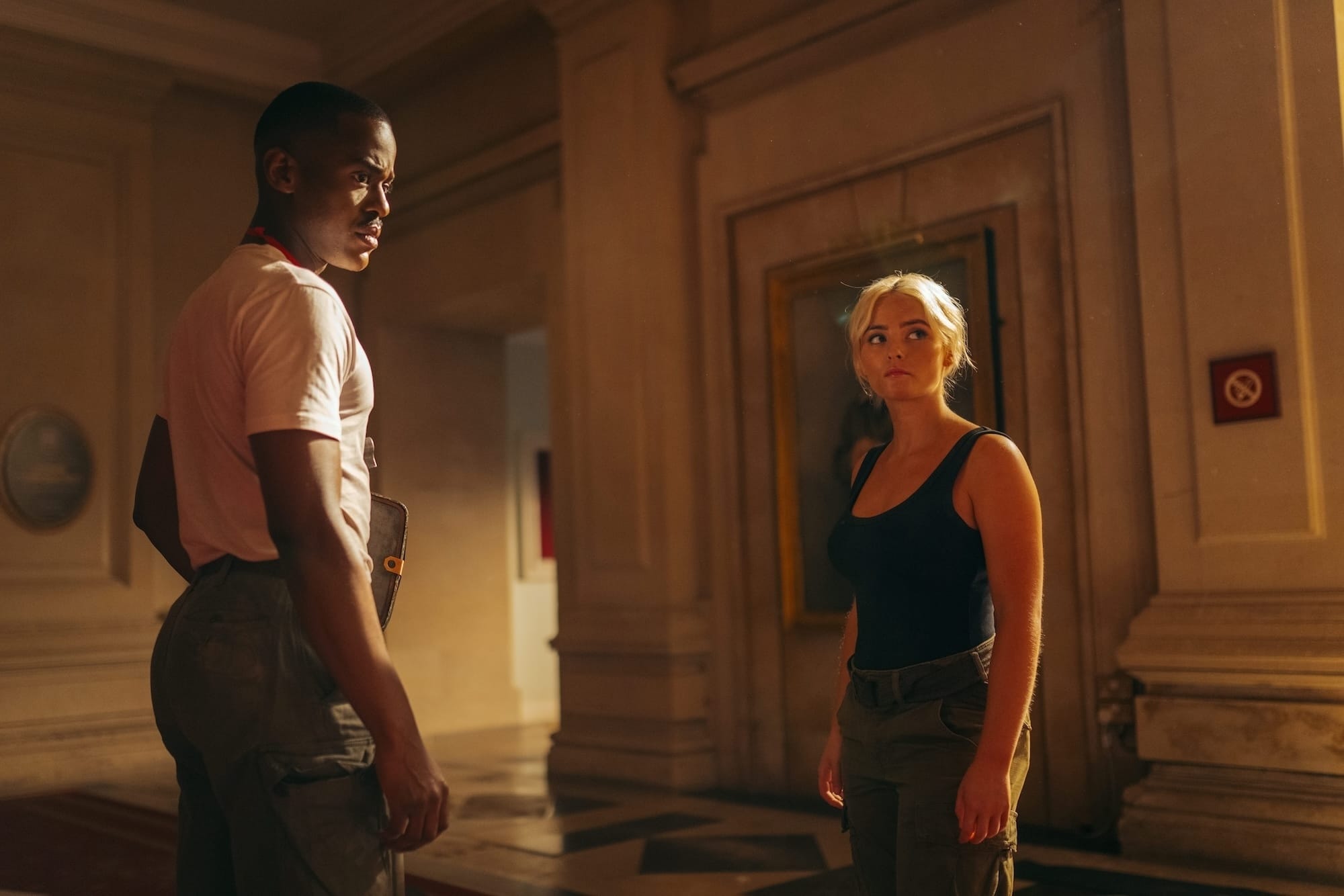 Ncuti Gatwa and Mililie Gibson in "Empire of Death"