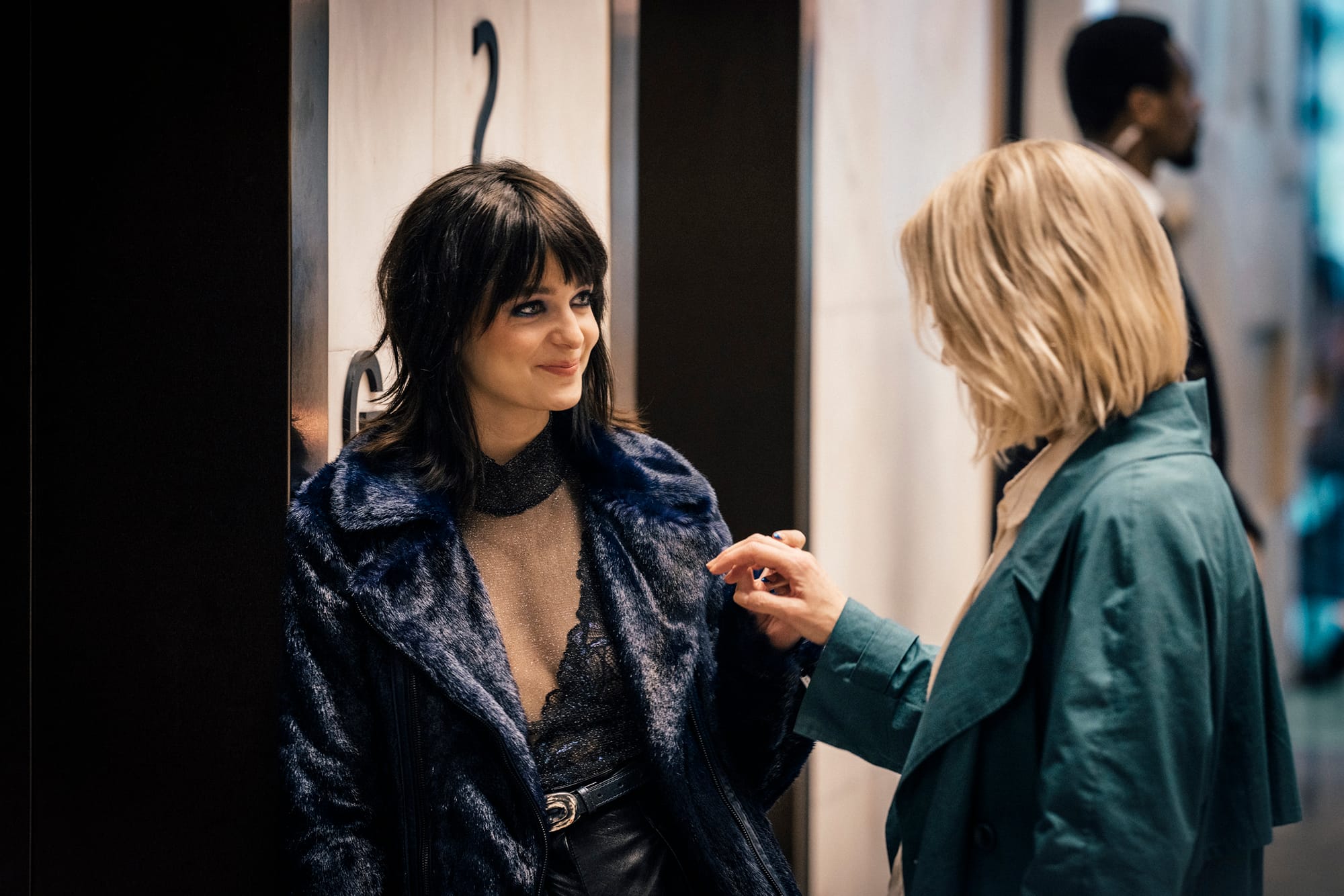 Anne-Marie Duff as Dr Susannah Newman and Celine Buckens as suspect Sapphire in 'Suspect' Season 2