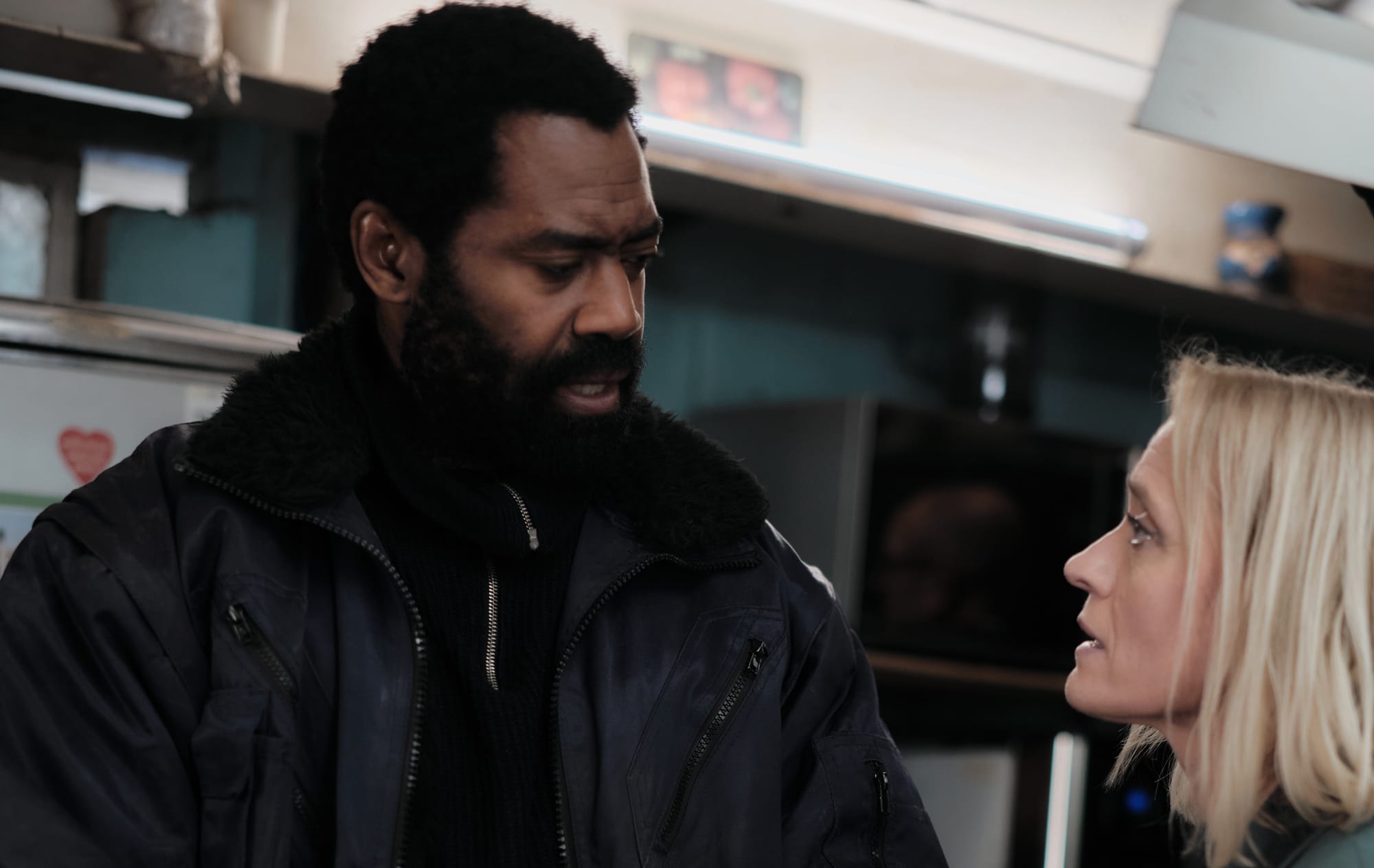 Anne-Marie Duff as Dr Susannah Newman and Nicholas Pinnock as Joseph Buckley&nbsp;