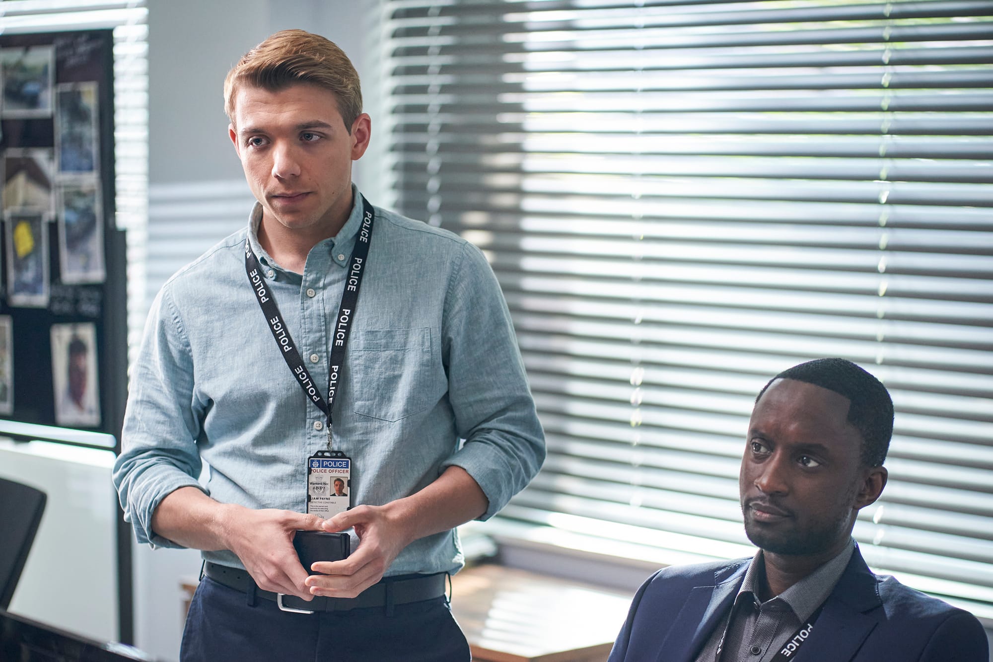 Sam Baker-Jones as D.C. Liam Payne, Peter Bankole as D.S. Kwesi Edmund in 'D.I. Ray' Season 2