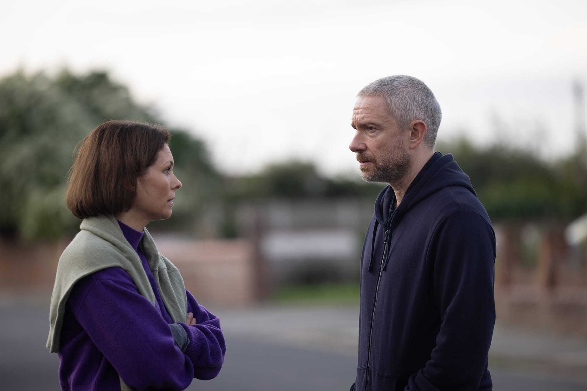 MyAnna Burning as Kate Carson and Martin Freeman as Chris Carson in 'The Responder' Season 2