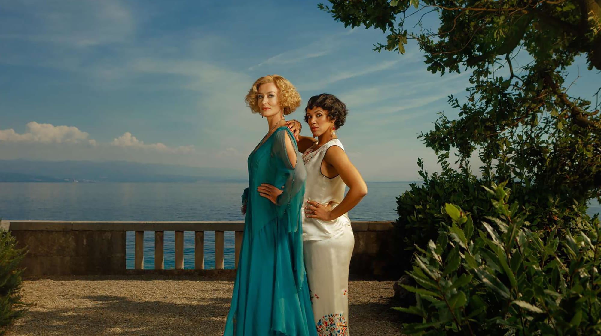 Natascha McElhone as Bella and Lily Frazer as Claudine in 'Hotel Portofino' Season 3