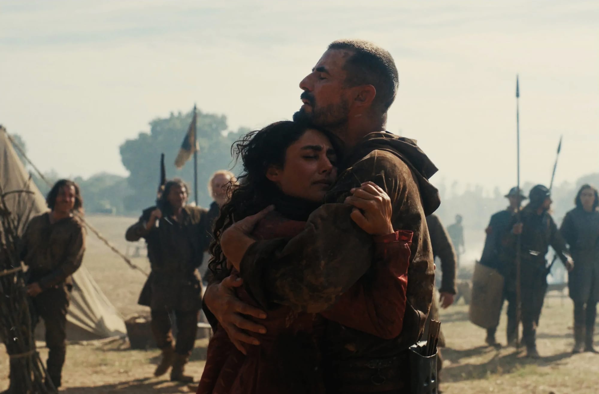 Claes Bang as William Tell and Golshifteh Farahani as Suna in 'William Tell'