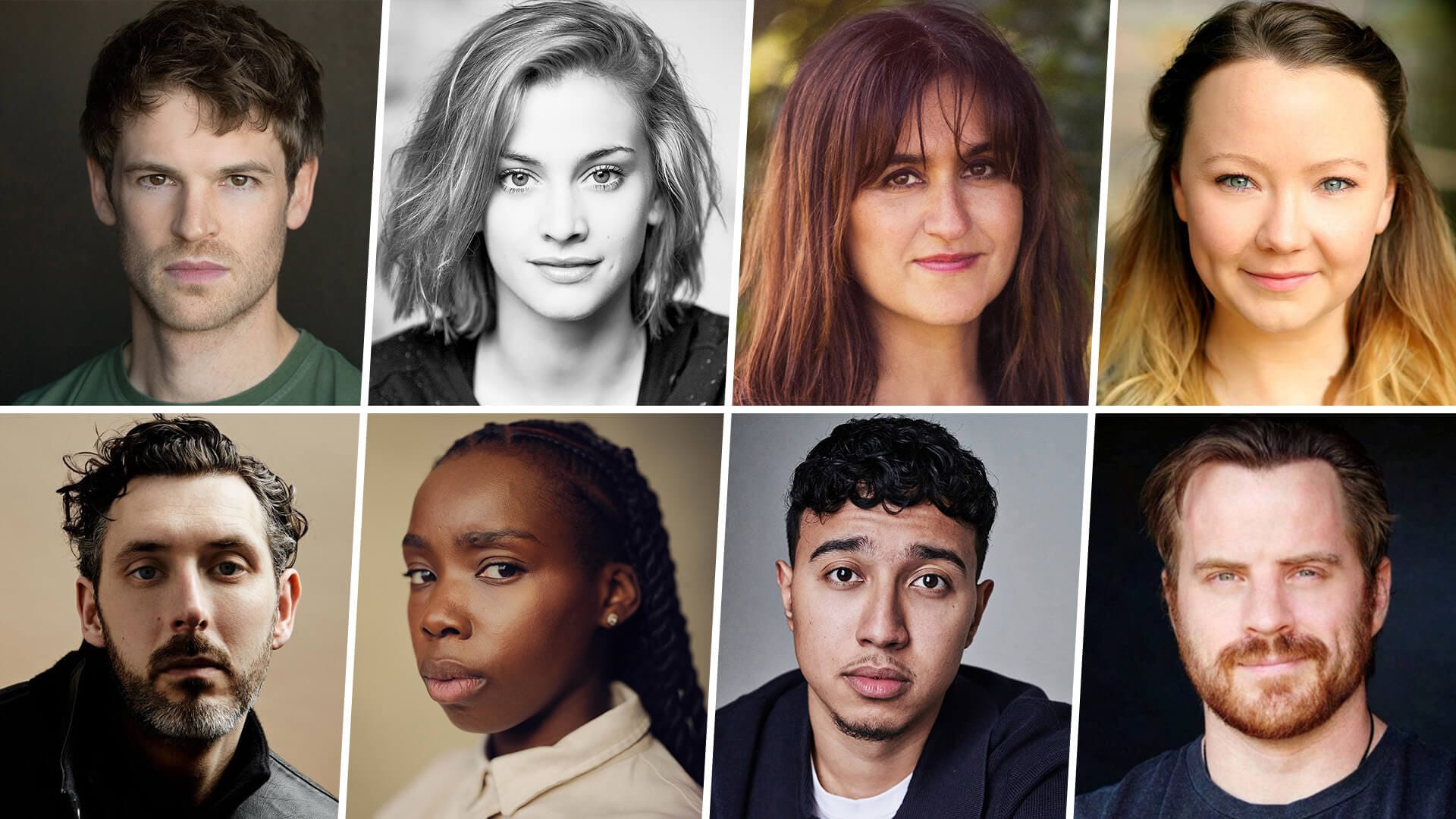 Top Row: Benjamin Wainwright, Stefanie Martini, Nathalie Armin, Kerrie Hayes. Bottom Row: Blake Harrison, Shaniqua Okwok, Reda Elazouar, Rob Kanzinsky